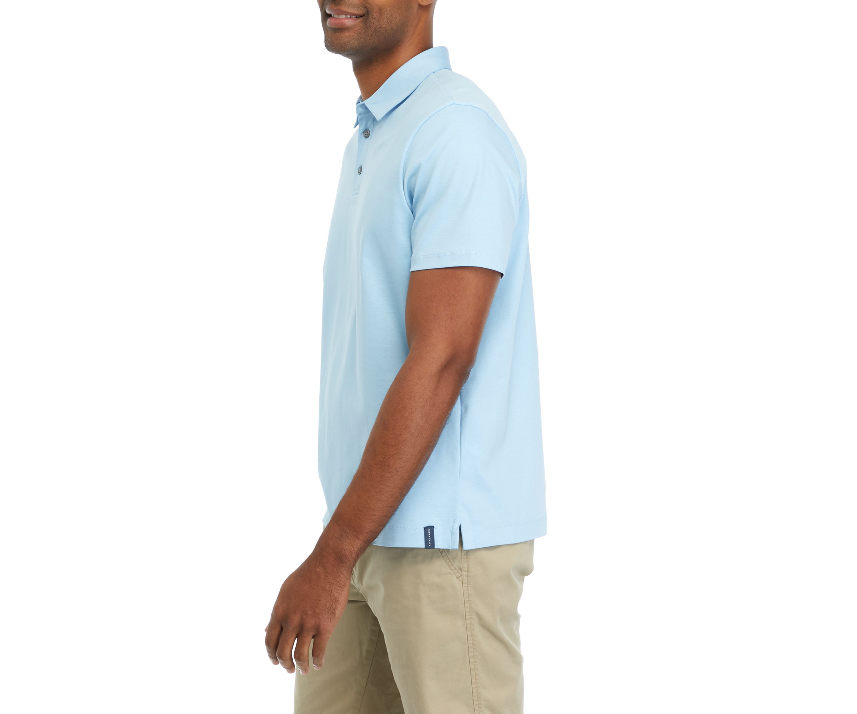 Mens Interlock Solid Short Sleeve Polo Shirt