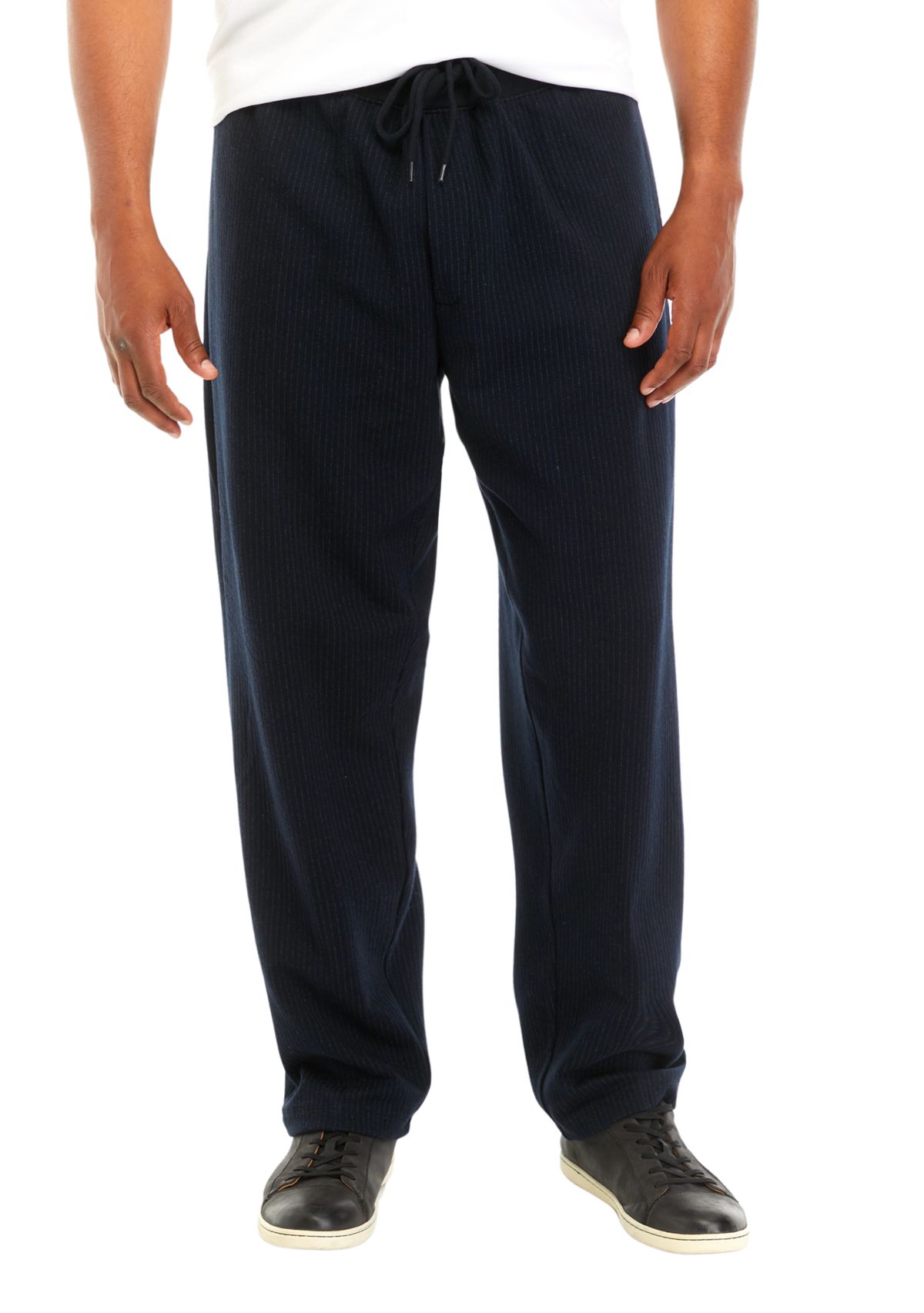 Big & Tall Pinstripe Tapered Pants