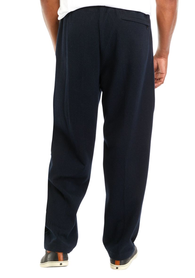 Big & Tall Pinstripe Tapered Pants