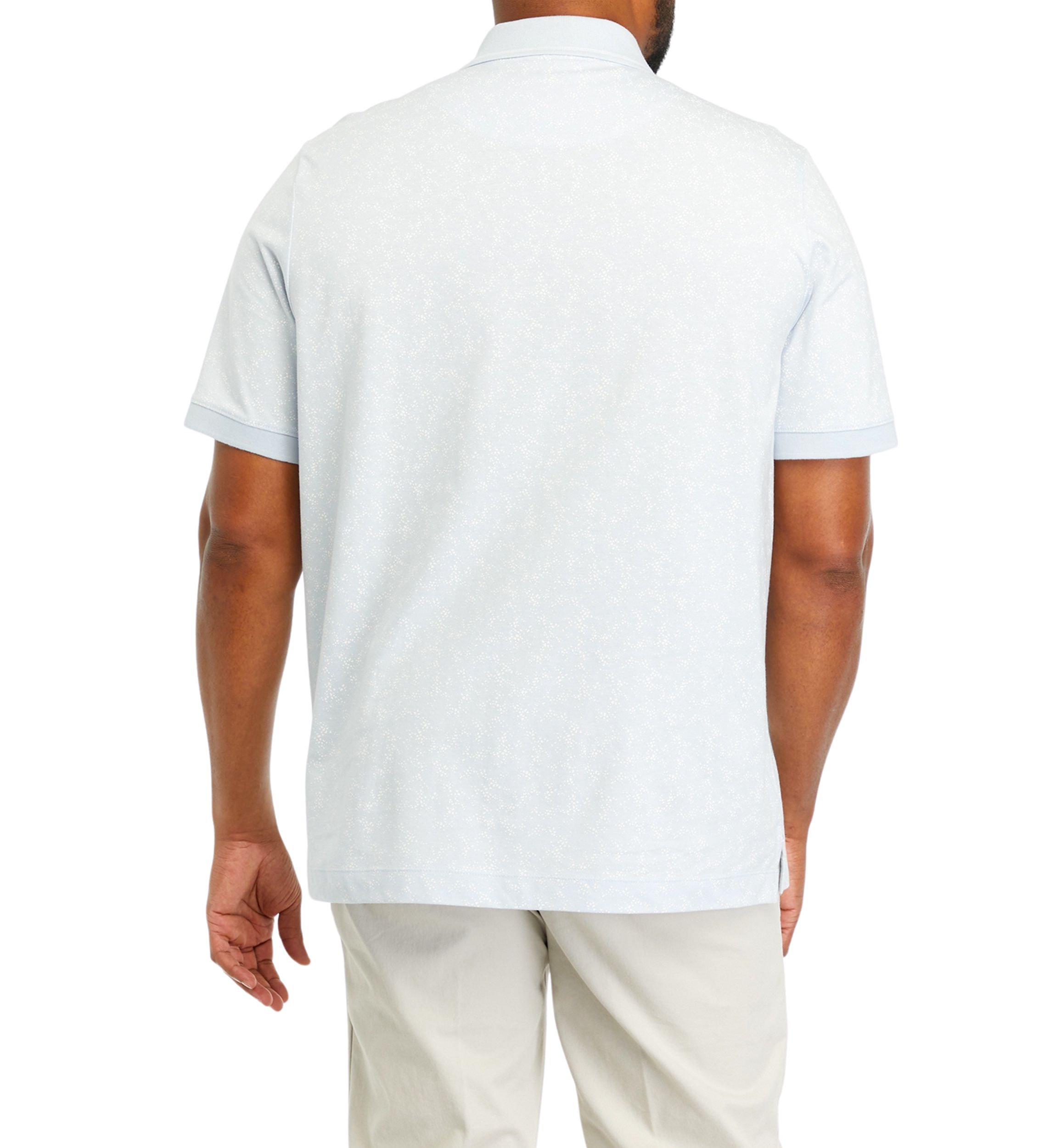 Big & Tall Short Sleeve Ditsy Floral Print Polo Shirt