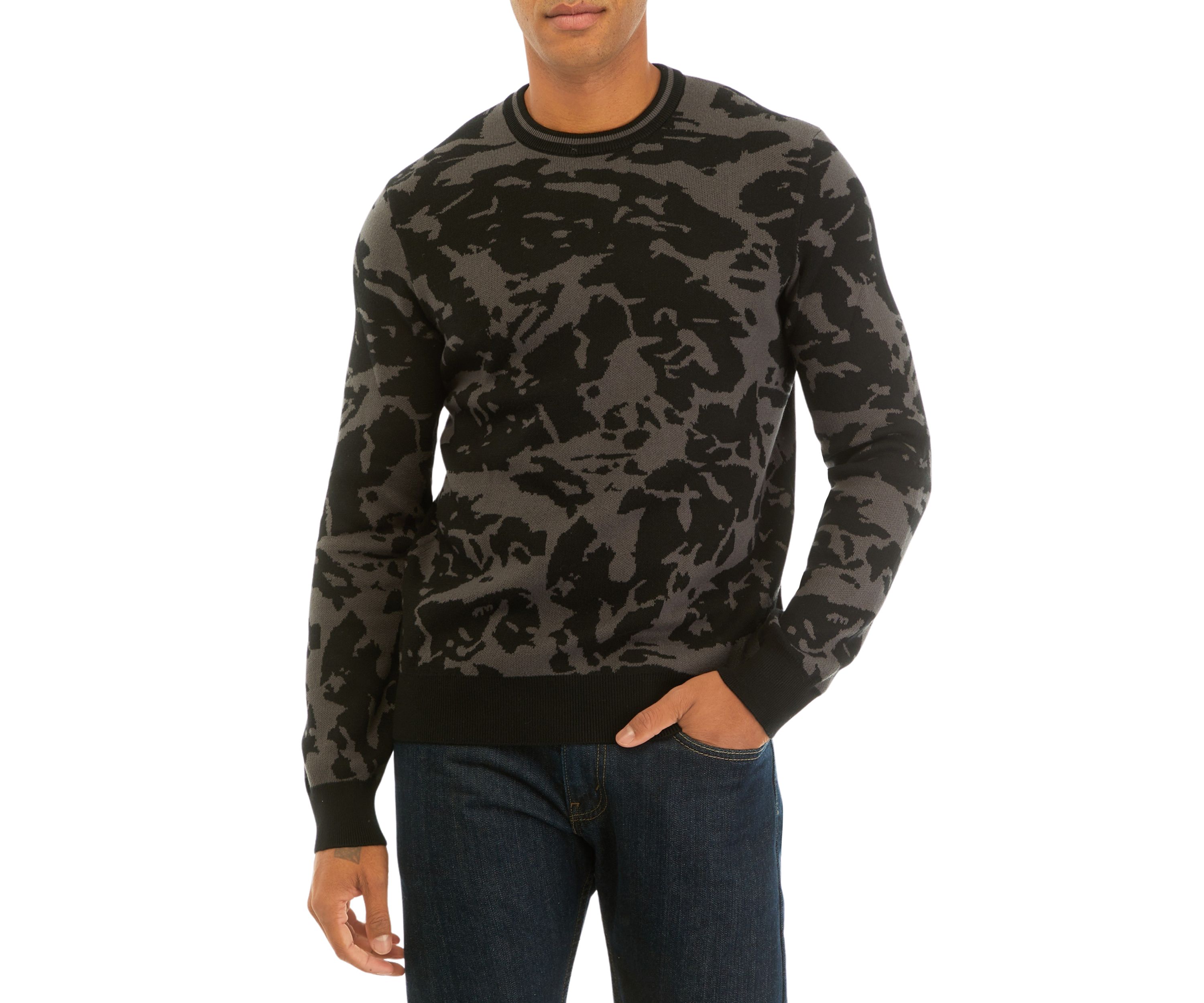 Mens Printed Crew Neck Sweatshirt