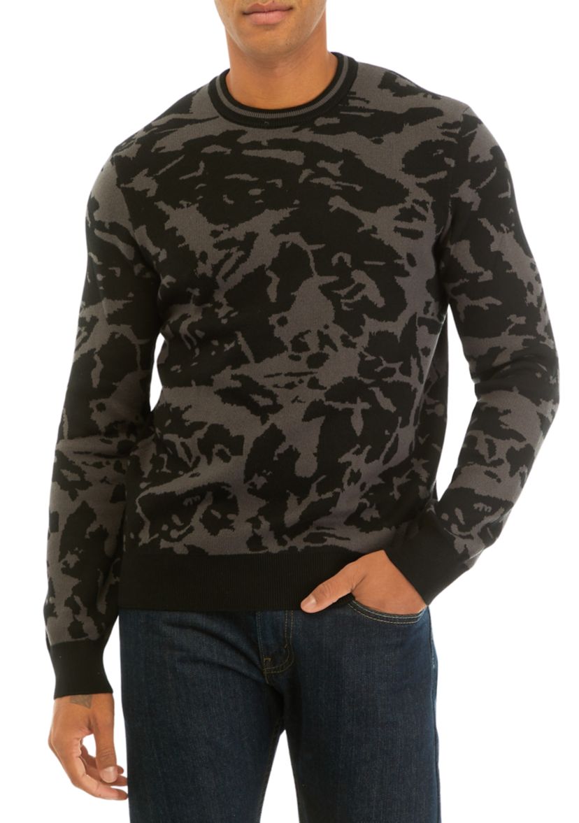 Mens Printed Crew Neck Sweatshirt