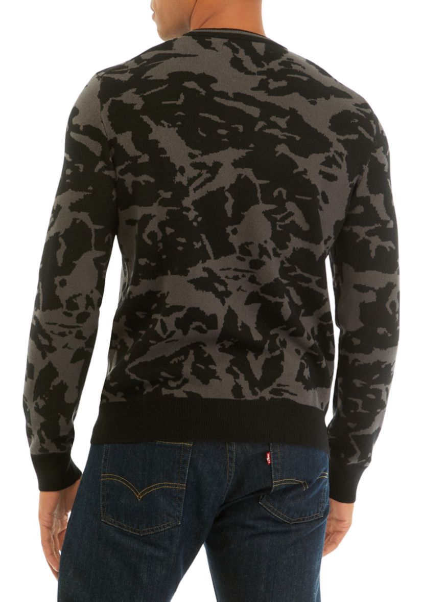 Mens Printed Crew Neck Sweatshirt