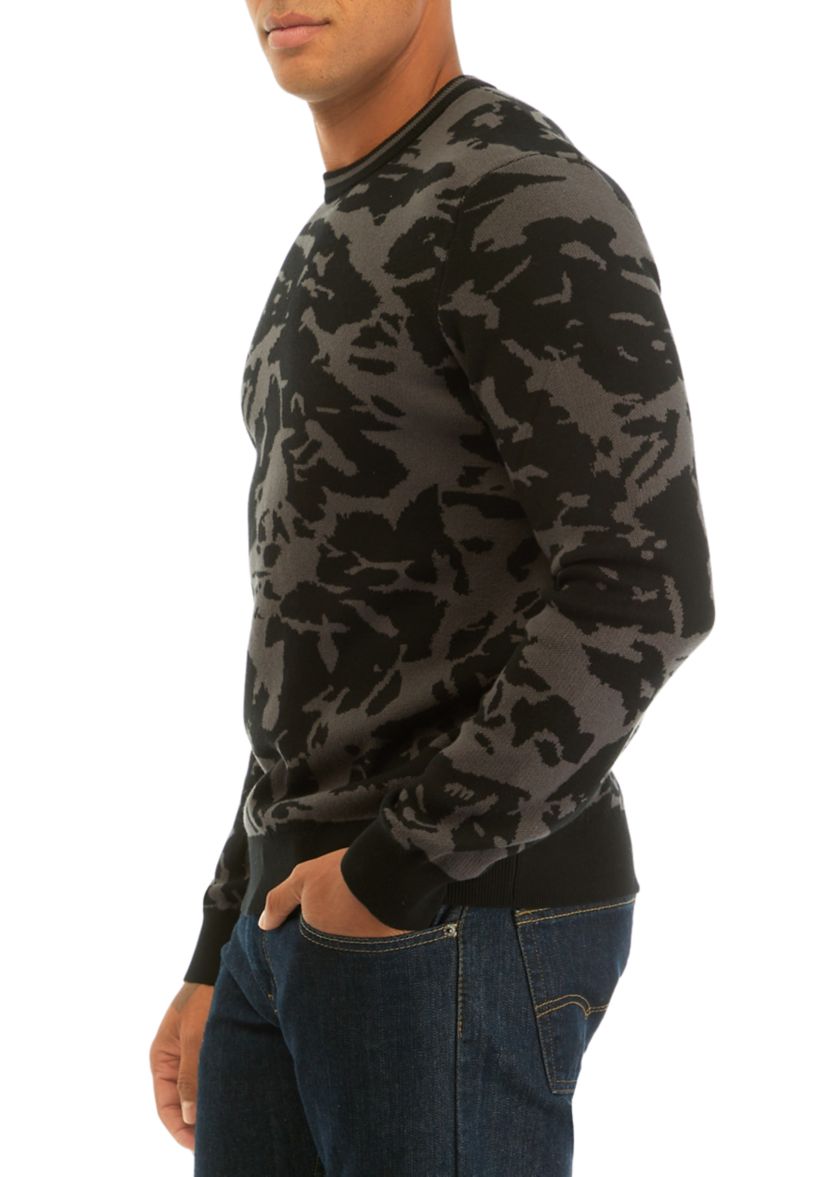 Mens Printed Crew Neck Sweatshirt