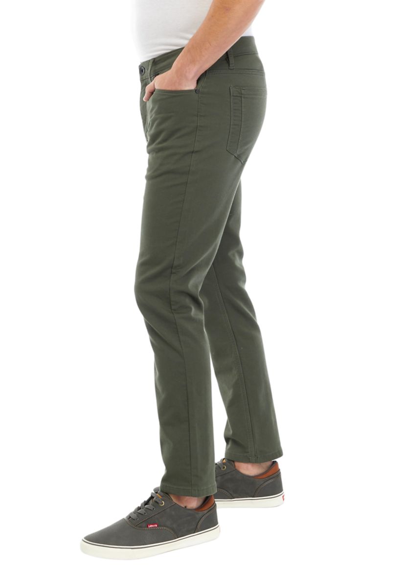 Slim Fit Stretch Knit 5-Pocket Pants