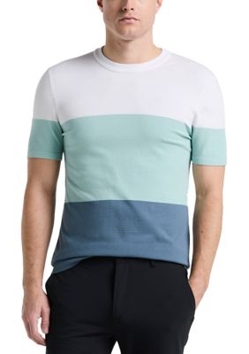 Perry Ellis Men's Tech Color Blocked Knit Pullover, 2XL