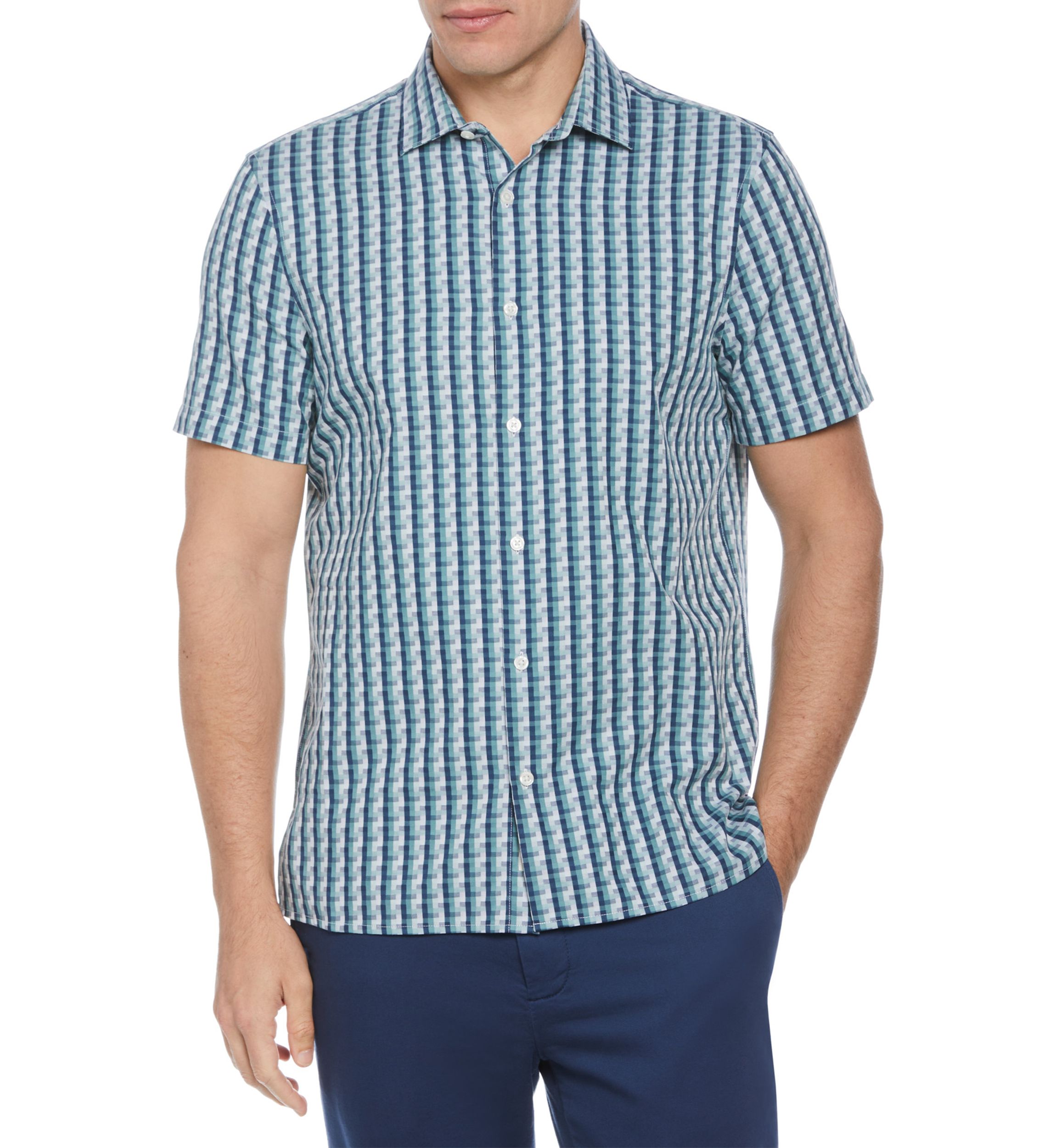 Short Sleeve Geometric Print Shirt 