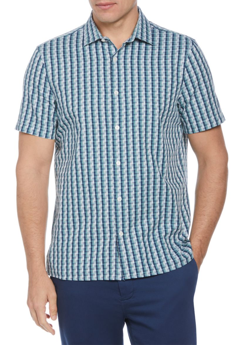 Short Sleeve Geometric Print Shirt 