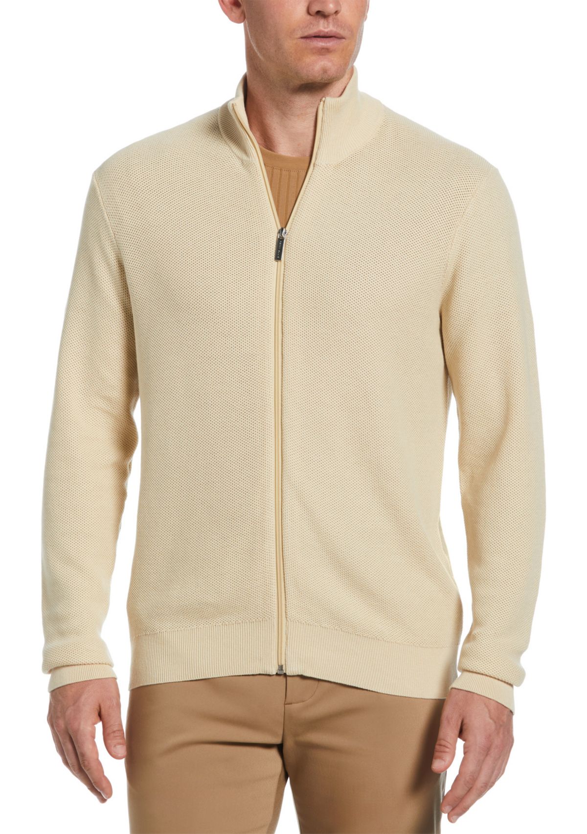 Mens Long Sleeve Full Zip Sweater