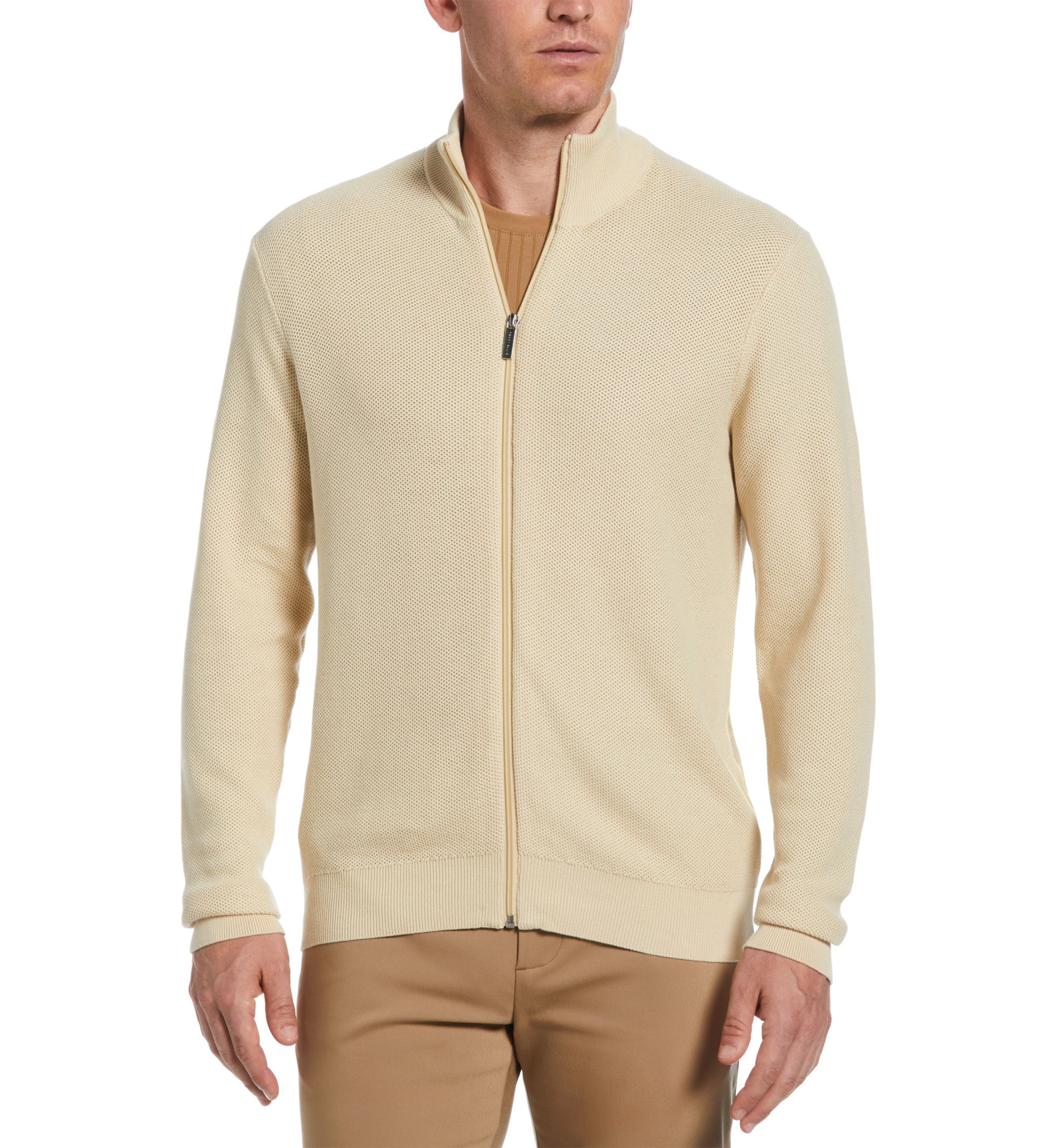 Mens Long Sleeve Full Zip Sweater