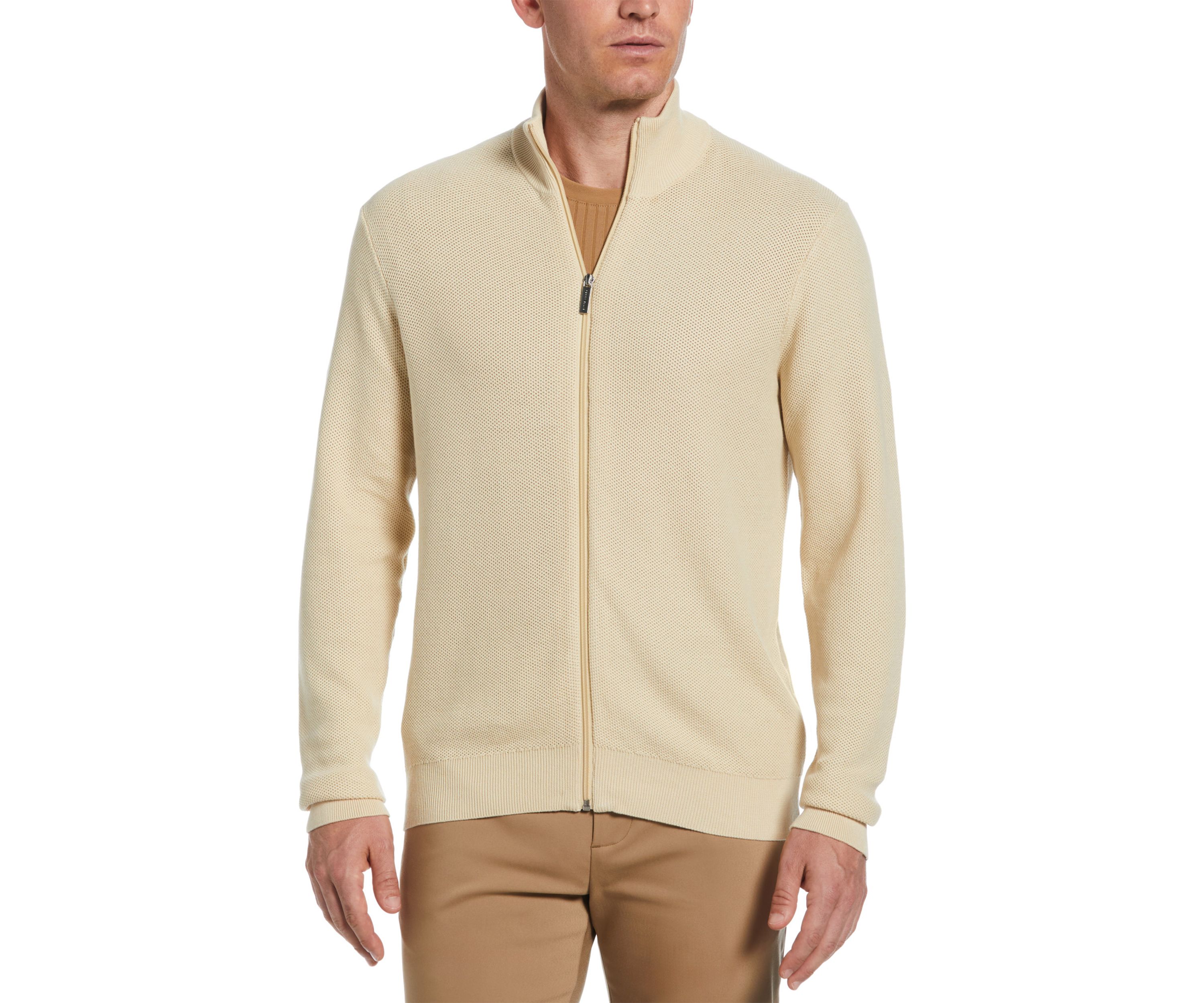 Mens Long Sleeve Full Zip Sweater