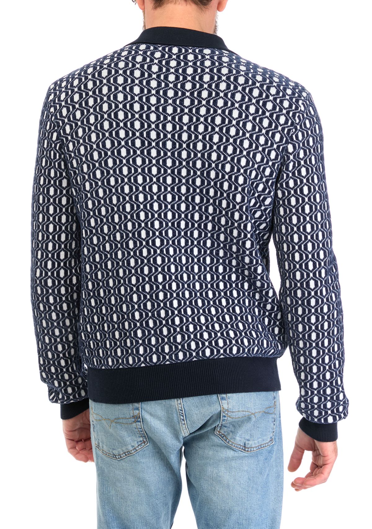 Mens Geometric Patterned Sweater