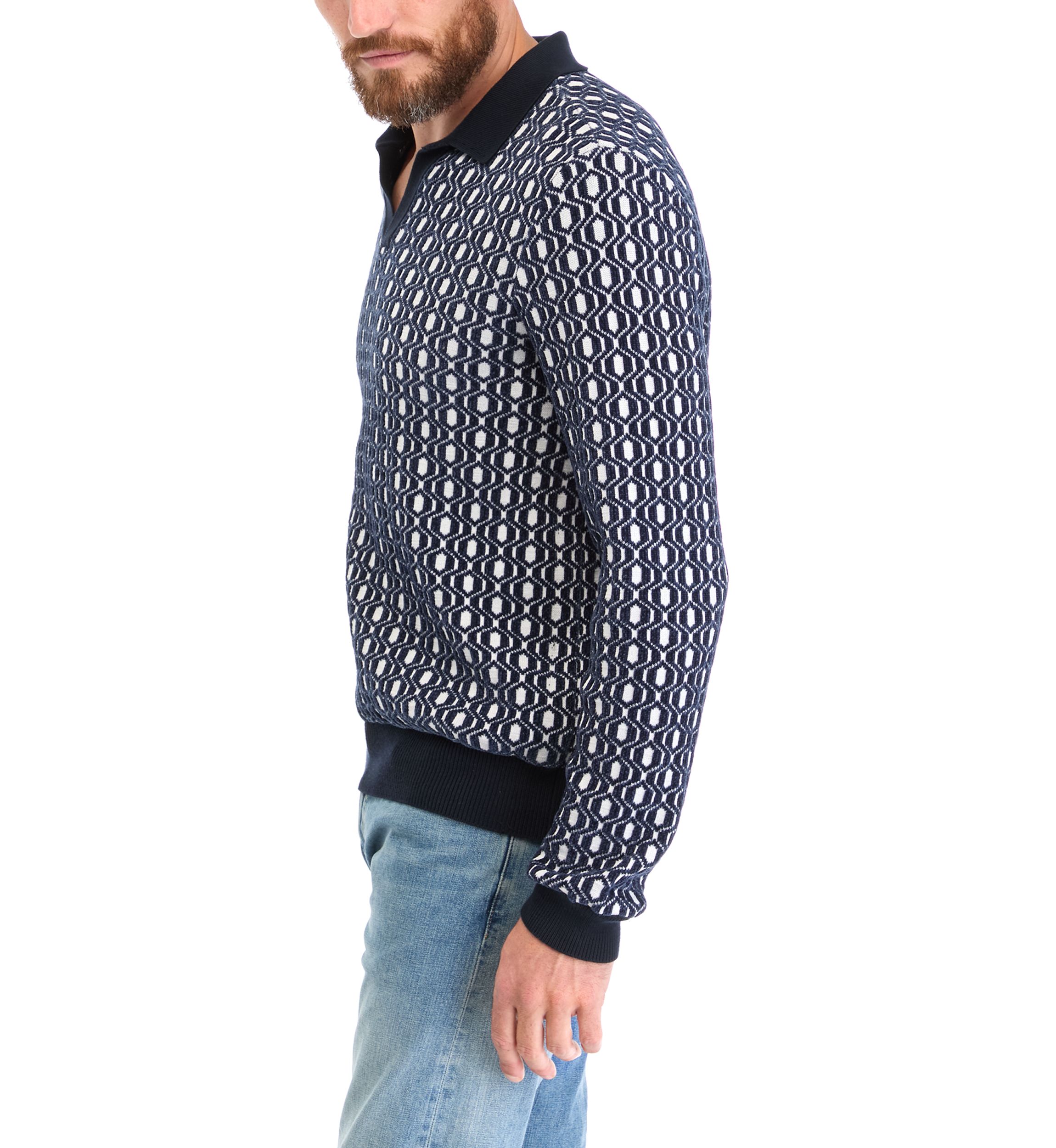 Mens Geometric Patterned Sweater