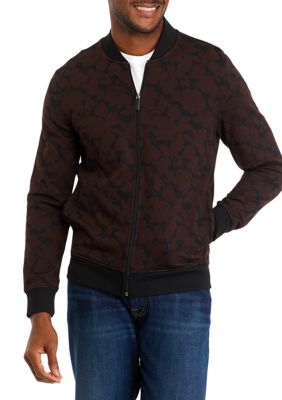 Perry Ellis® Men's Poly Floral Jacquard Bomber | Belk
