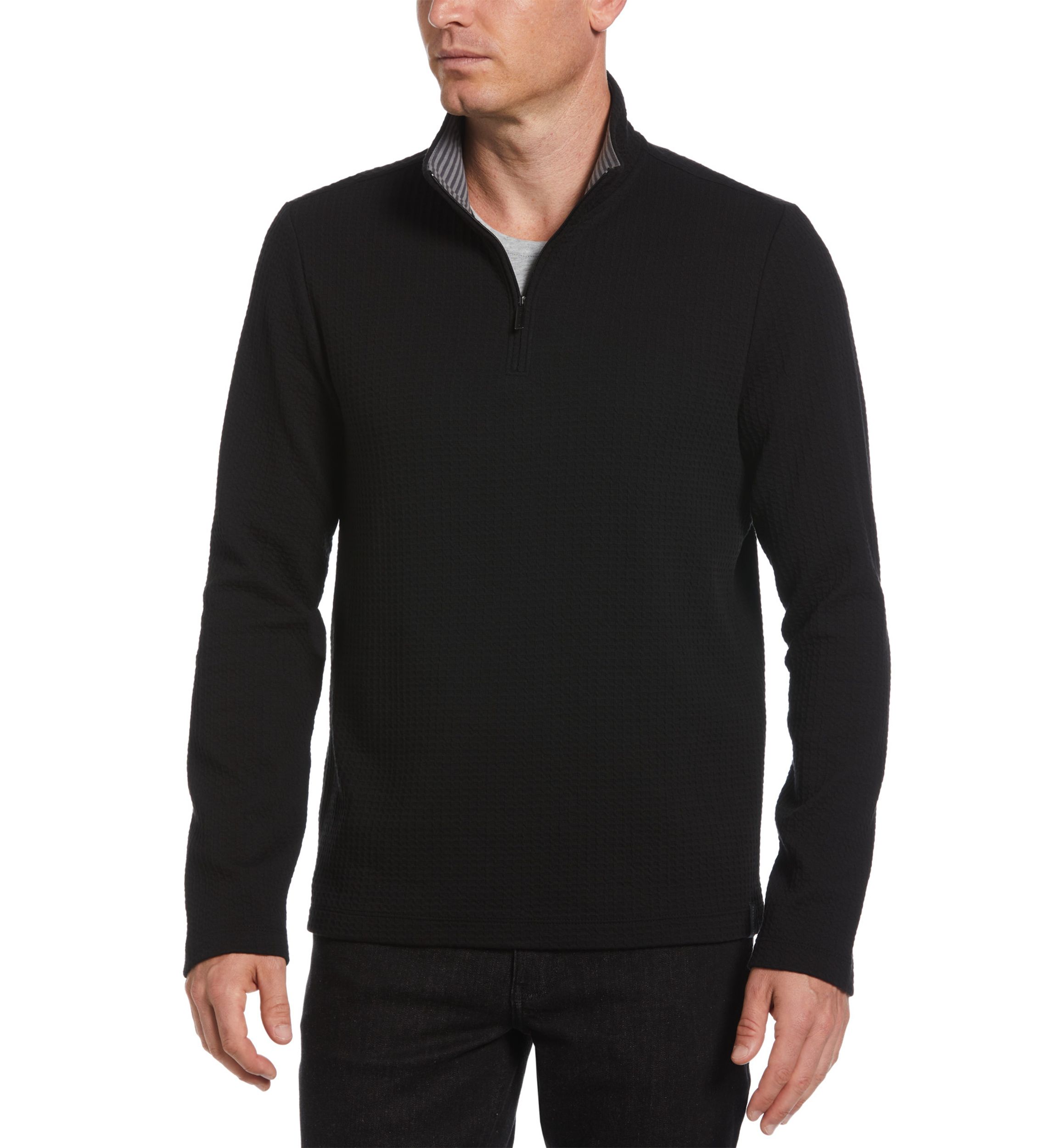 Mens Quilted Quarter Zip Pullover
