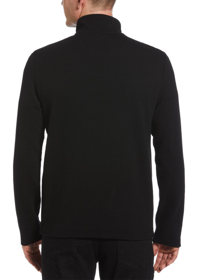 Mens Quilted Quarter Zip Pullover