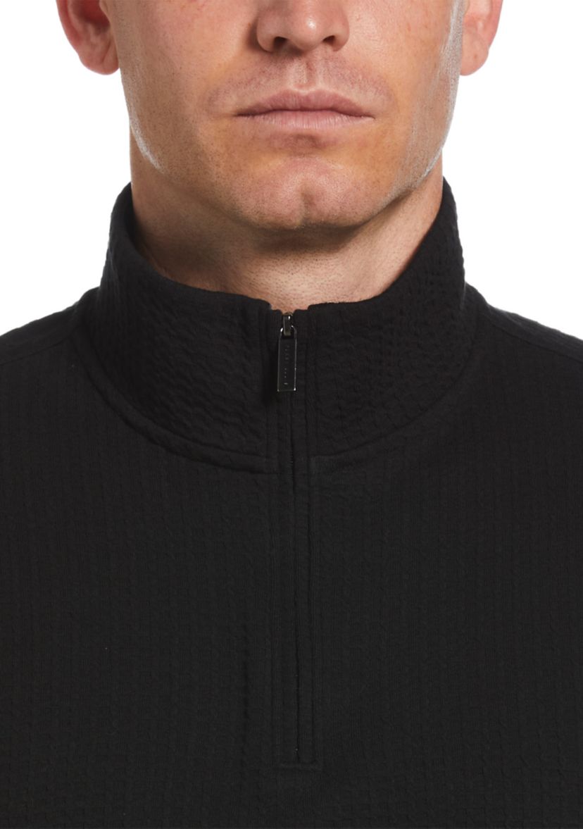 Mens Quilted Quarter Zip Pullover