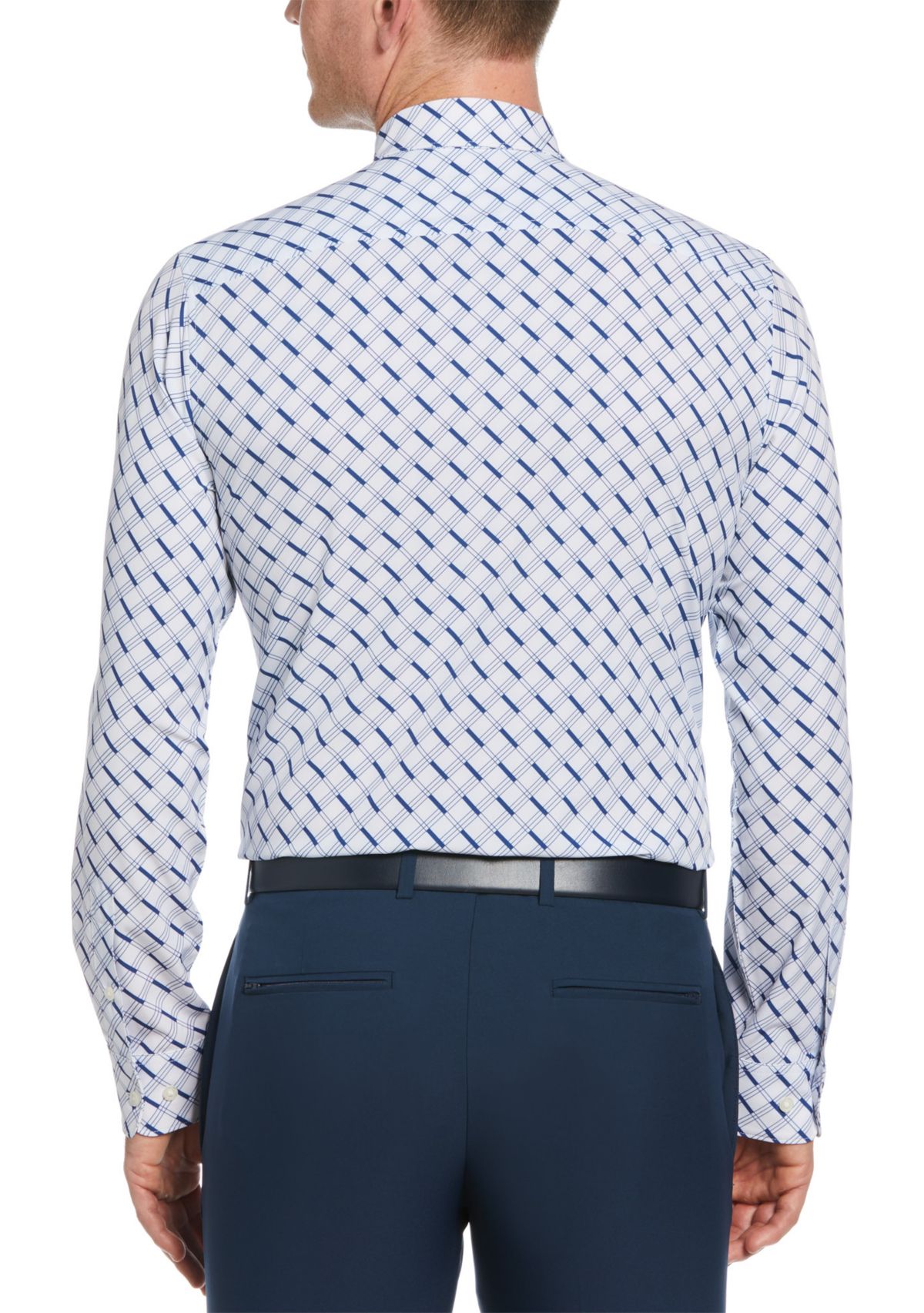 Mens Long Sleeve Printed Button Up Shirt 