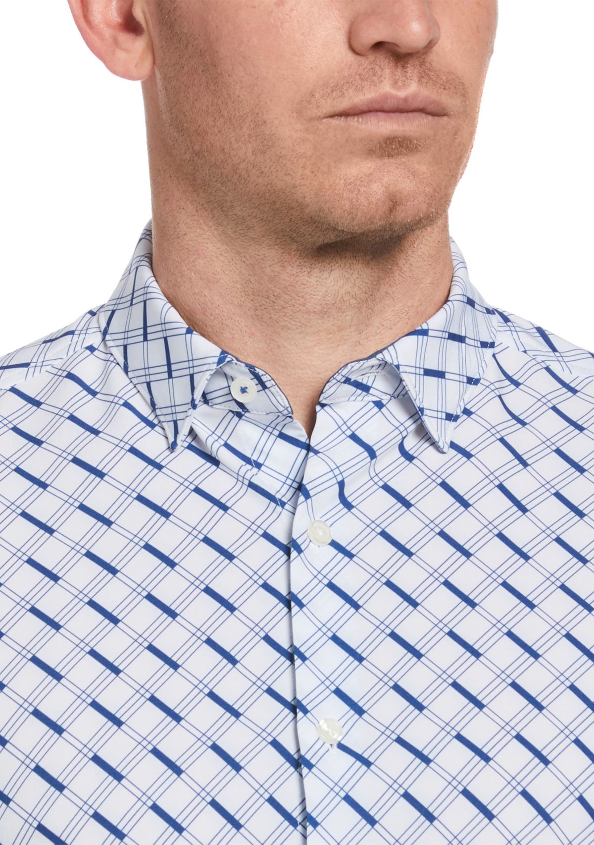 Mens Long Sleeve Printed Button Up Shirt 