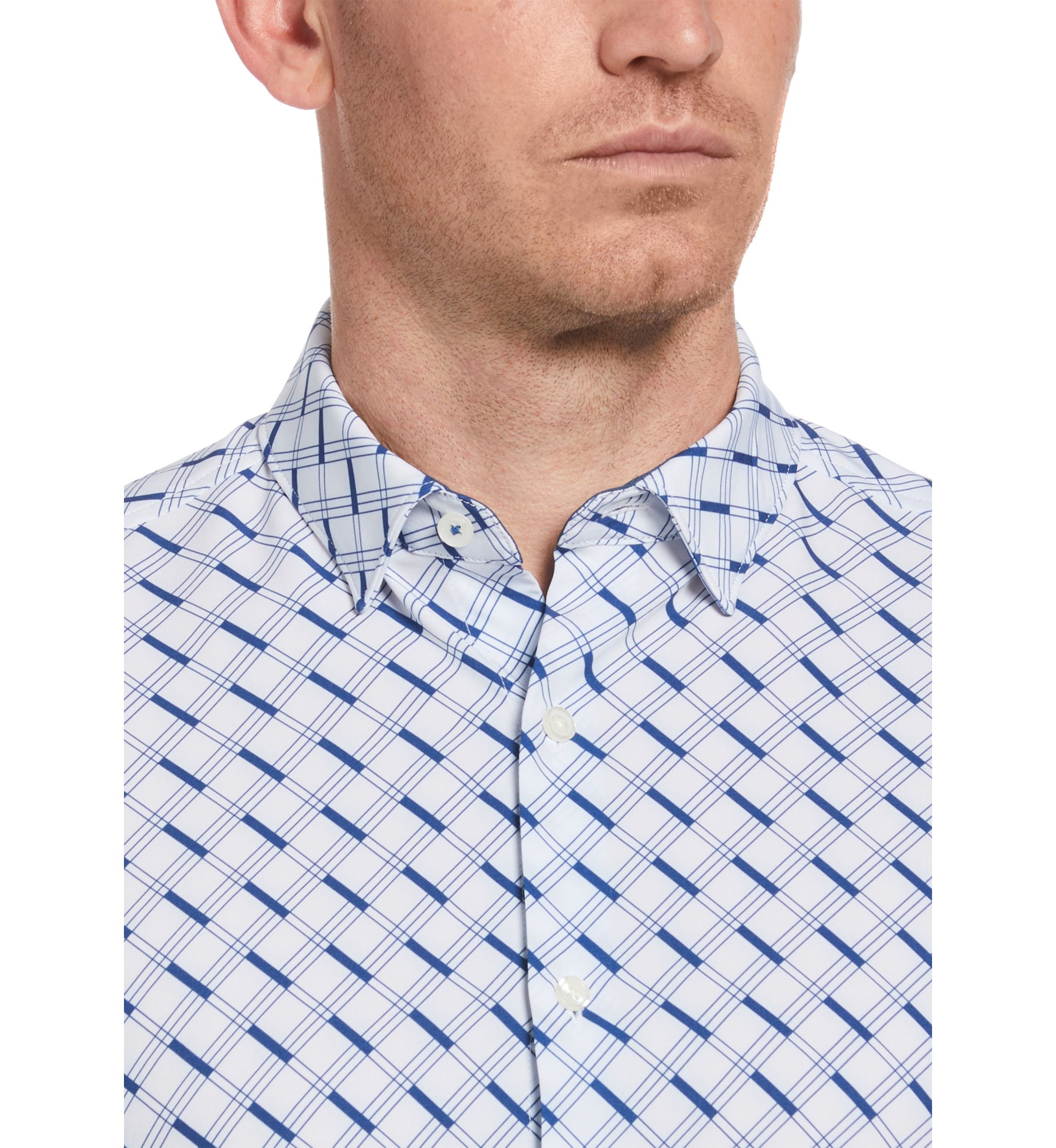 Mens Long Sleeve Printed Button Up Shirt 