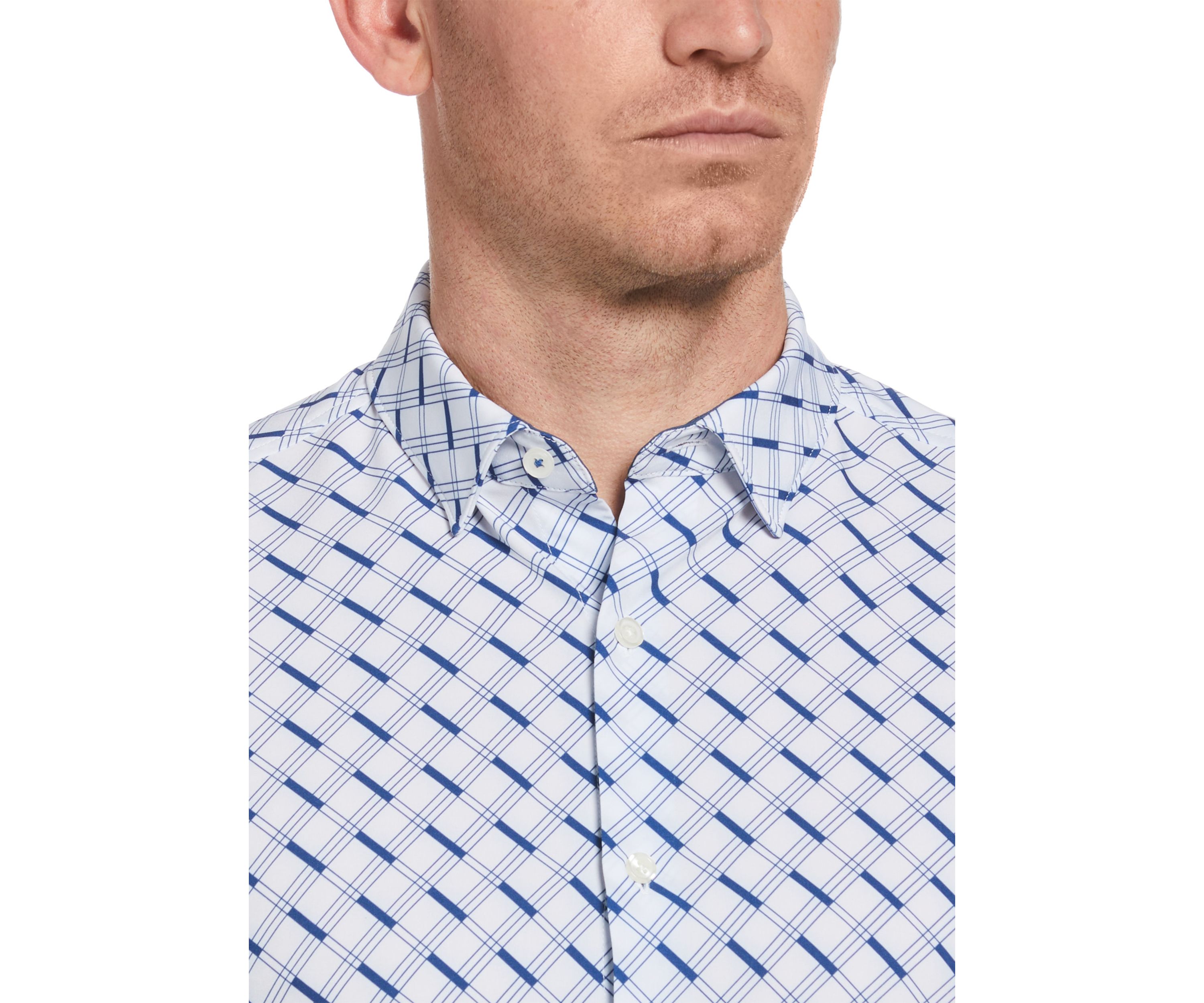 Mens Long Sleeve Printed Button Up Shirt 