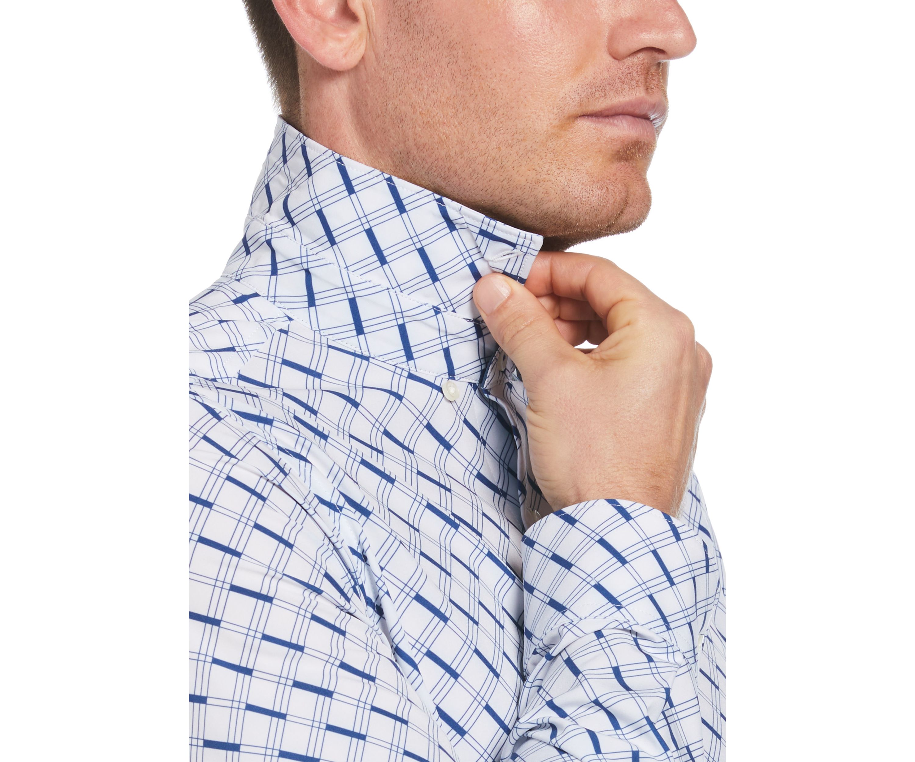 Mens Long Sleeve Printed Button Up Shirt 