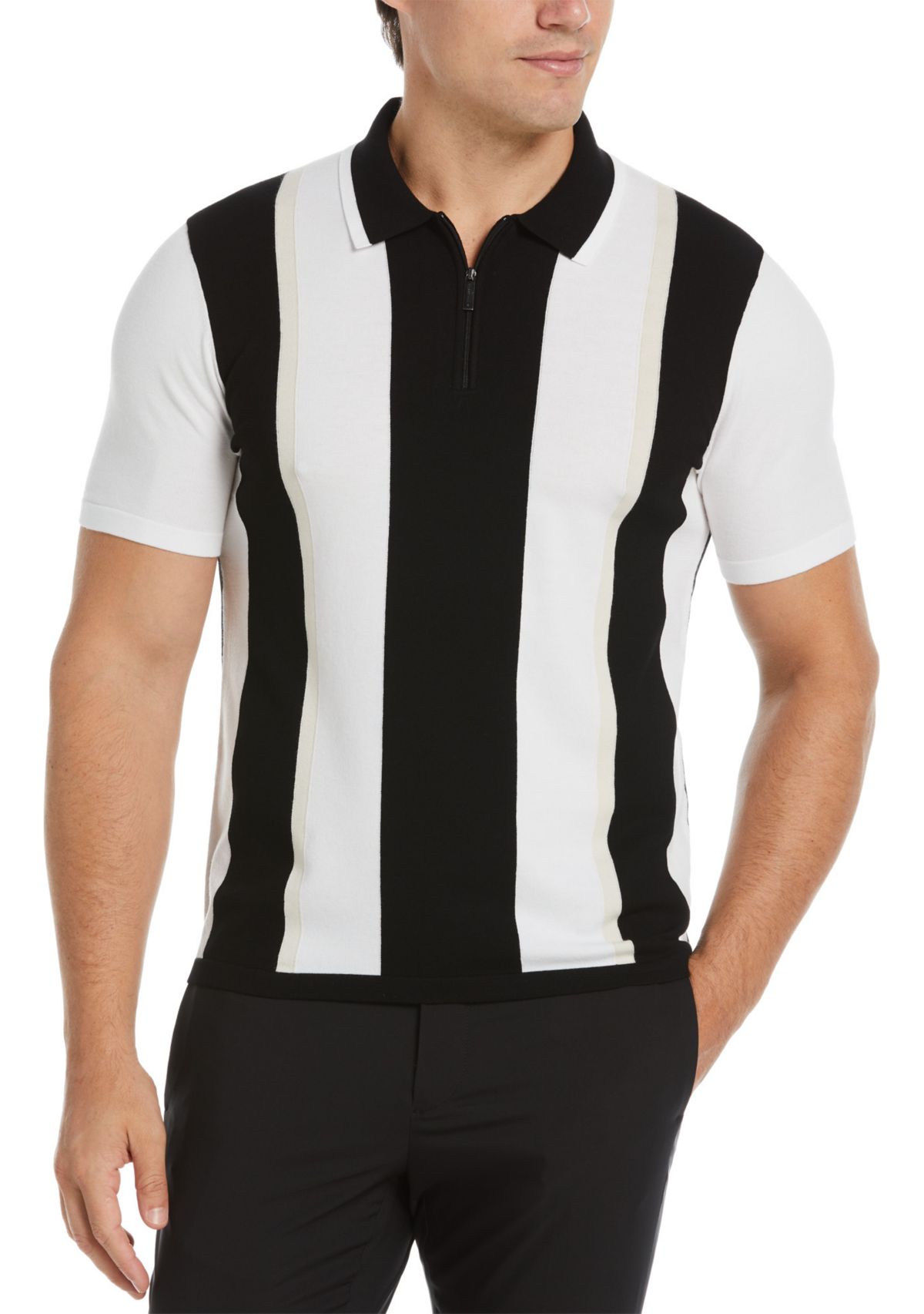 Mens Tech Multi Stripe Polo Shirt