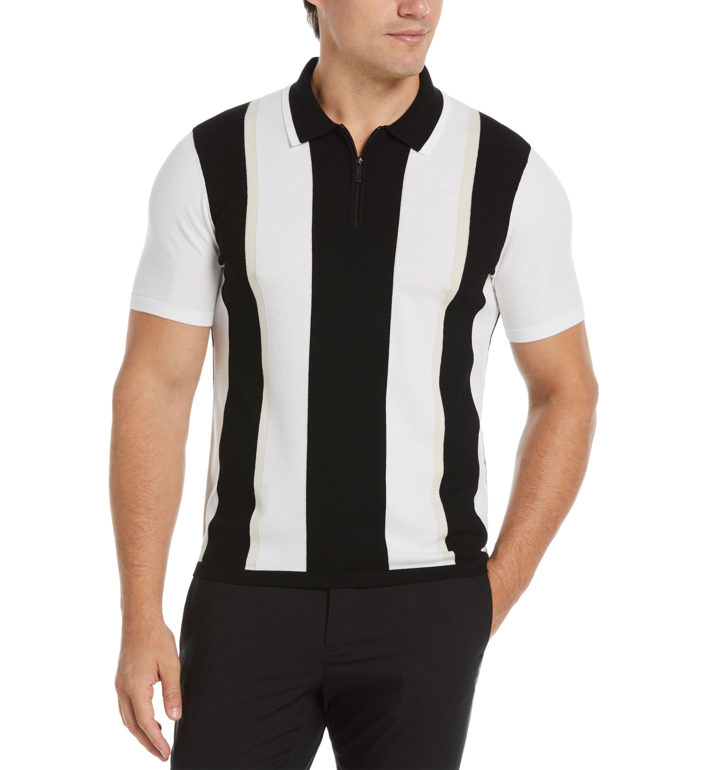 Mens Tech Multi Stripe Polo Shirt