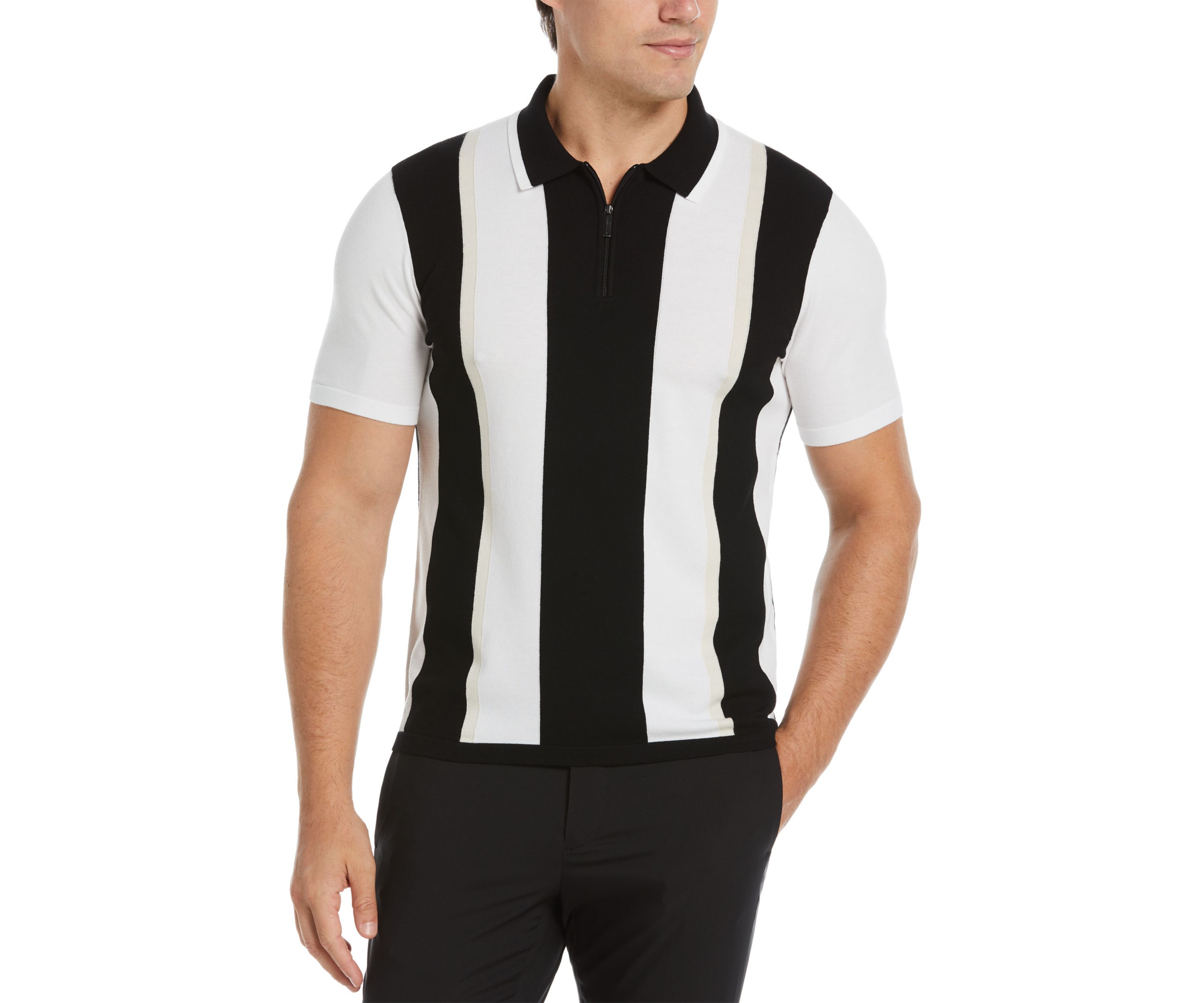 Mens Tech Multi Stripe Polo Shirt