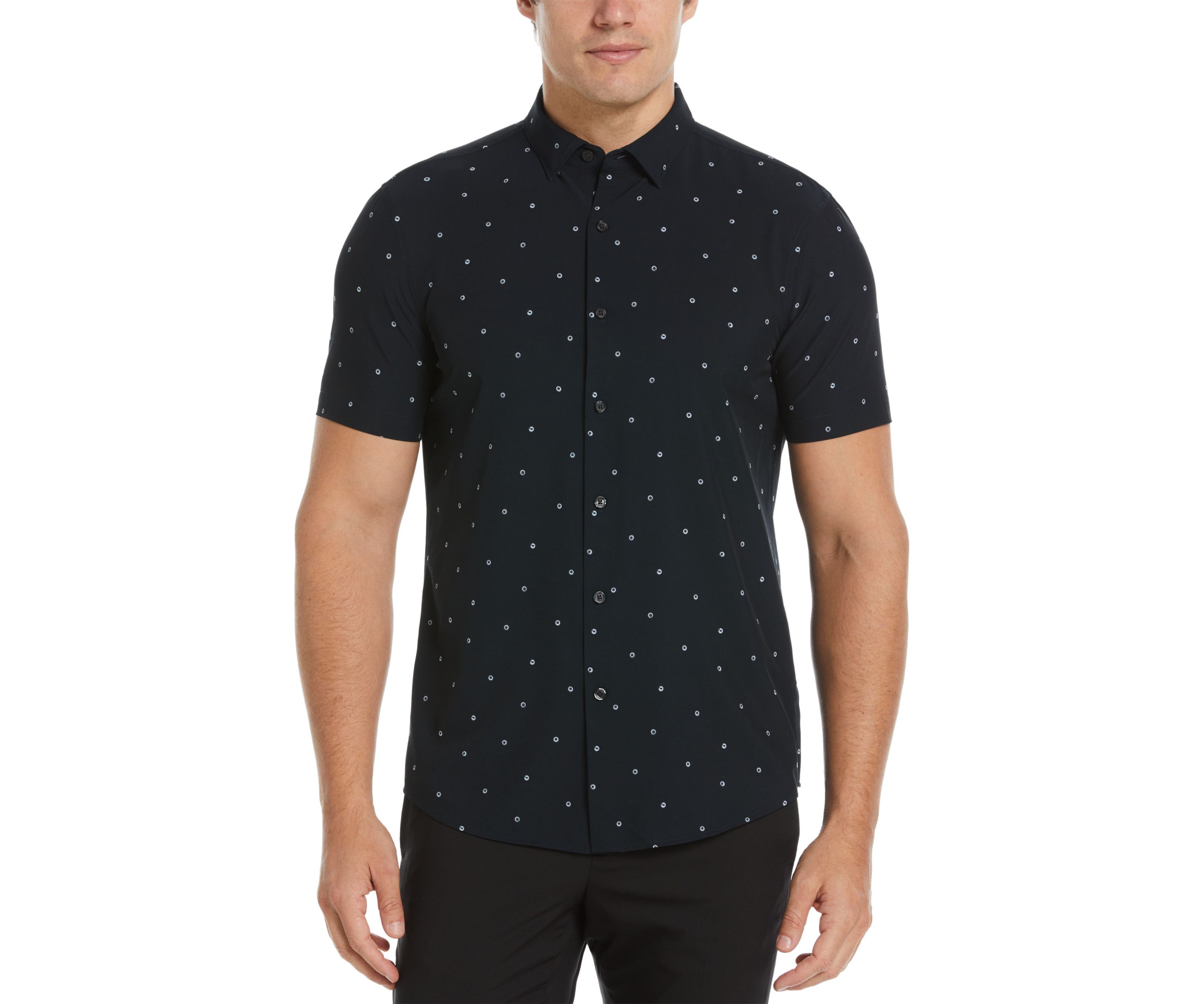 Mens Slim Dot Printed Shirt