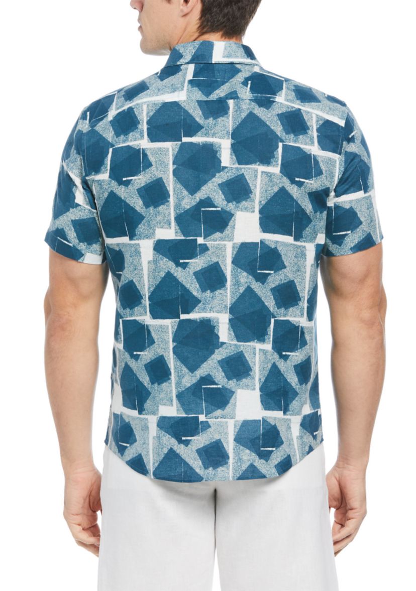 Mens Regular Cotton Linen Blend Shirt