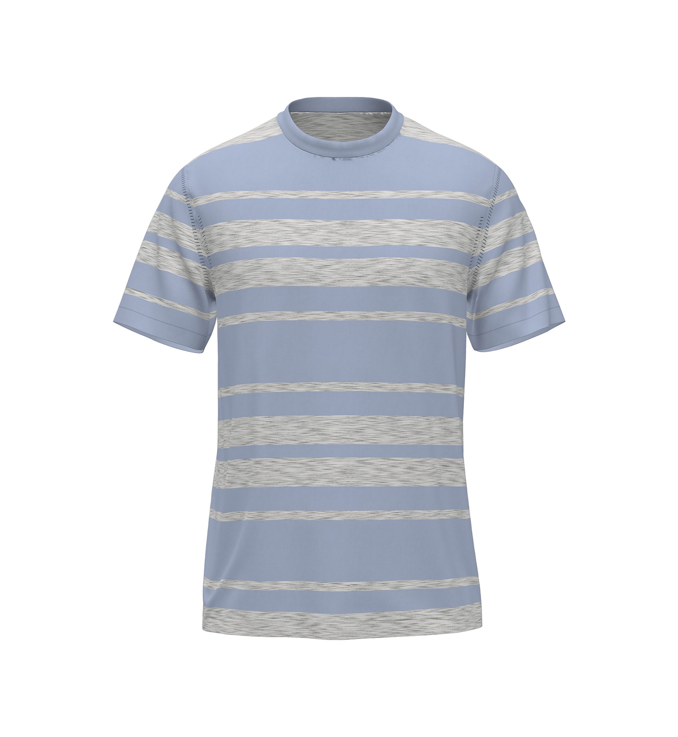 Mens Short Sleeve Space Dye Stripe Shirt