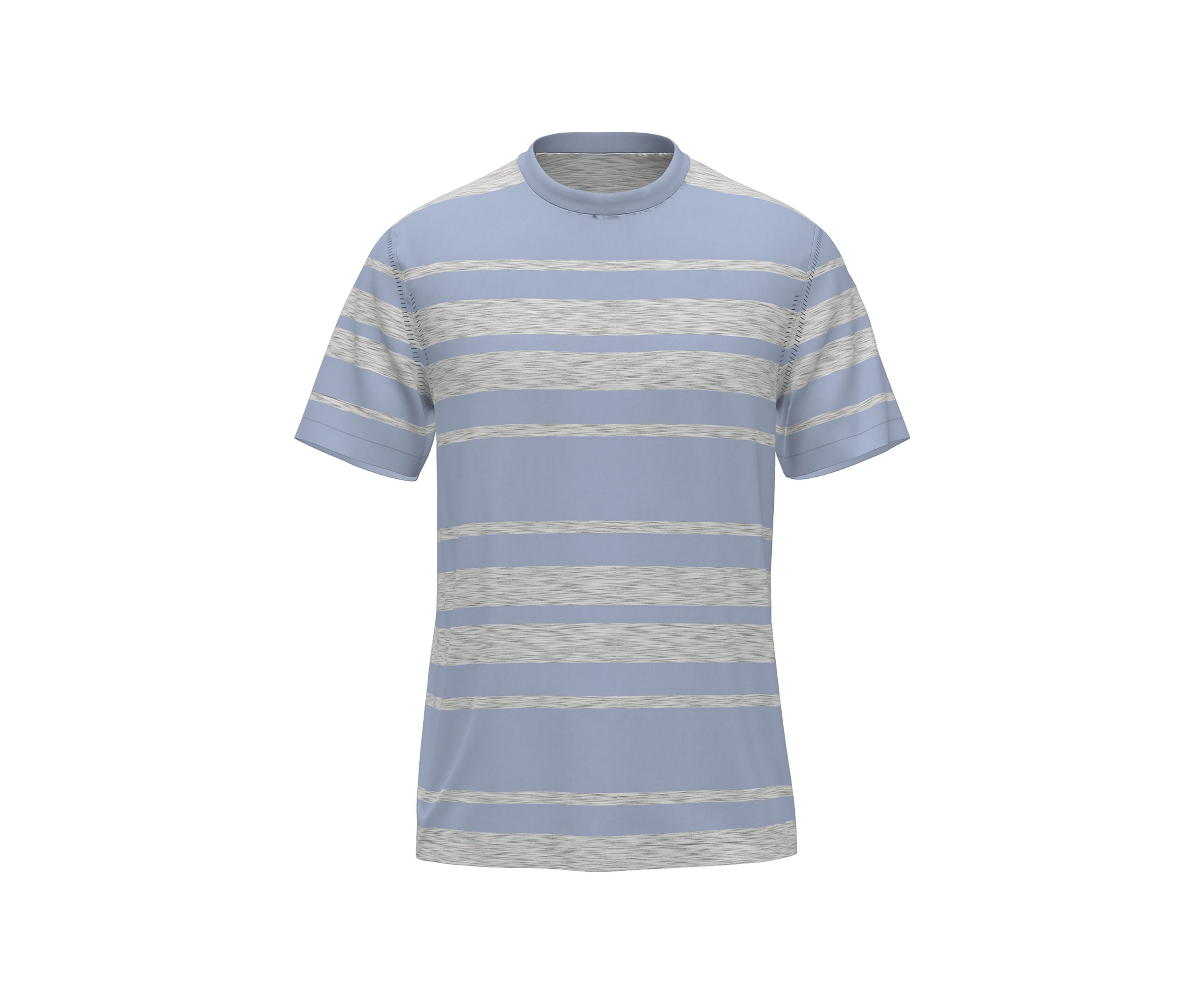 Mens Short Sleeve Space Dye Stripe Shirt