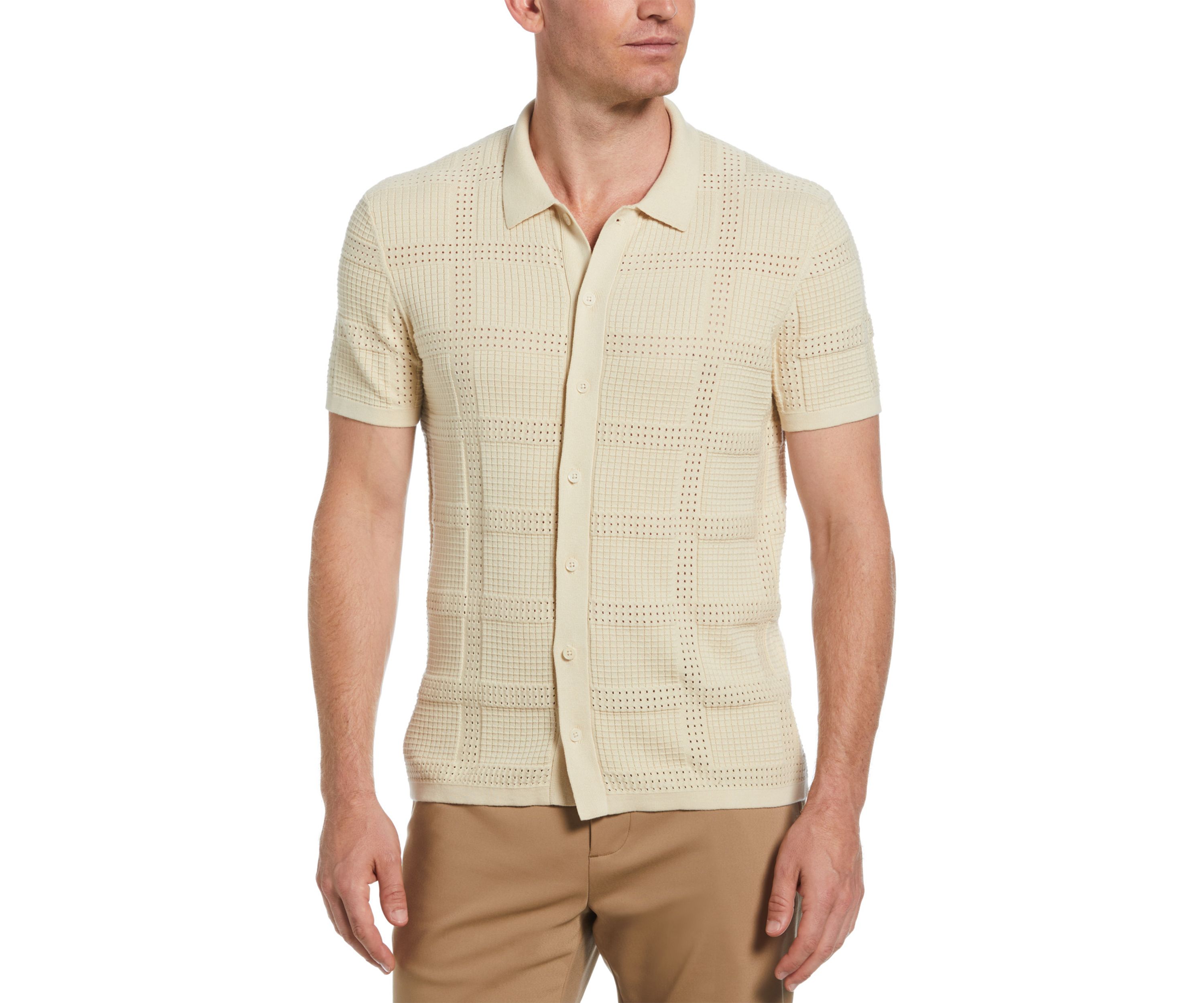 Mens Jacquard Knit Cardigan