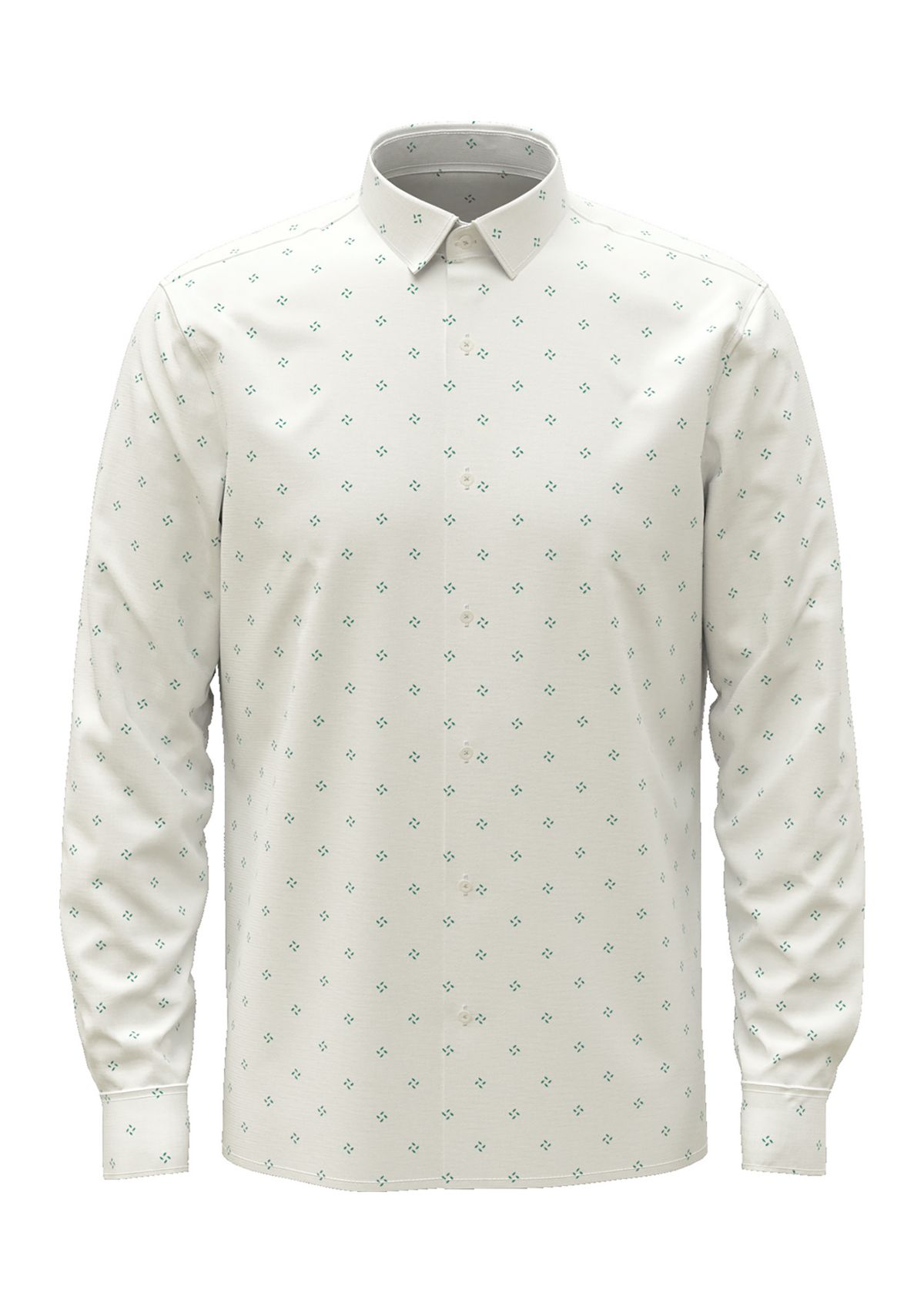 Mens Long Sleeve Geometric Shirt