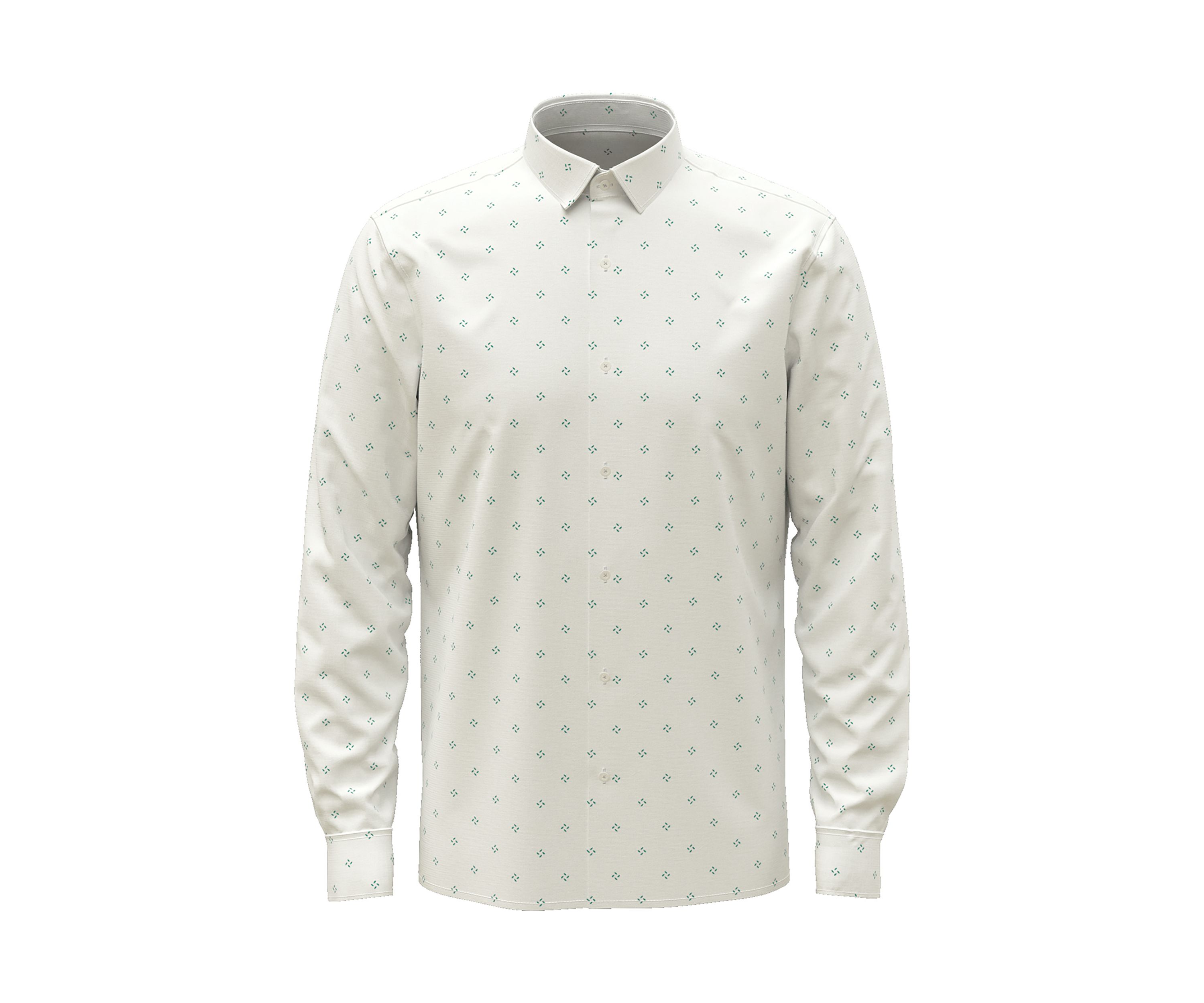 Mens Long Sleeve Geometric Shirt
