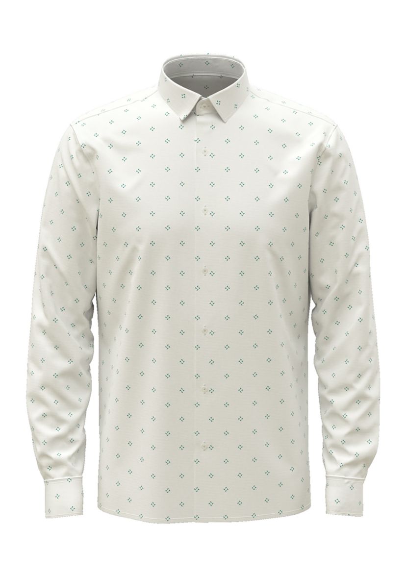 Mens Long Sleeve Geometric Shirt
