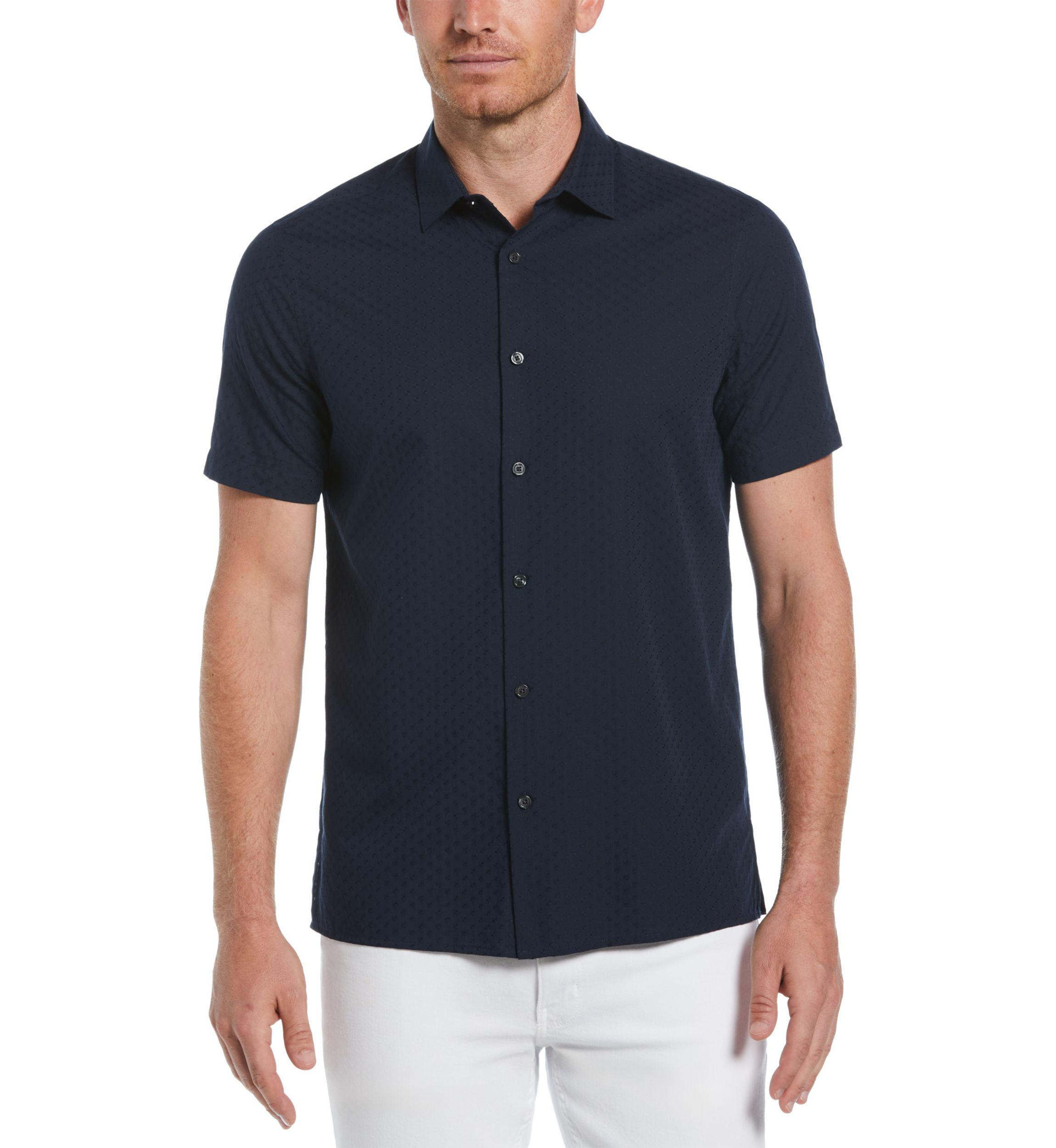 Mens Solid Dobby Shirt