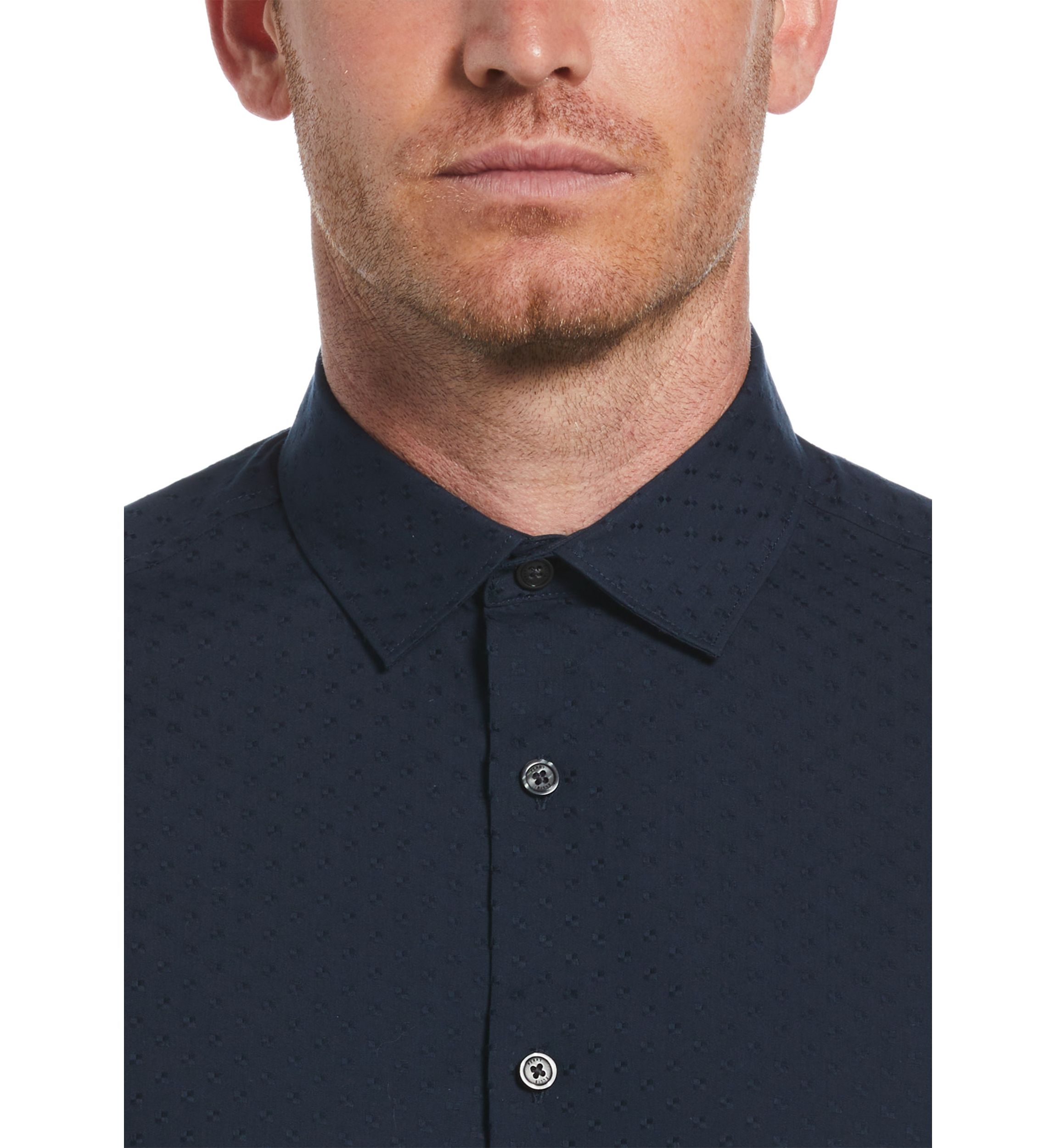 Mens Solid Dobby Shirt