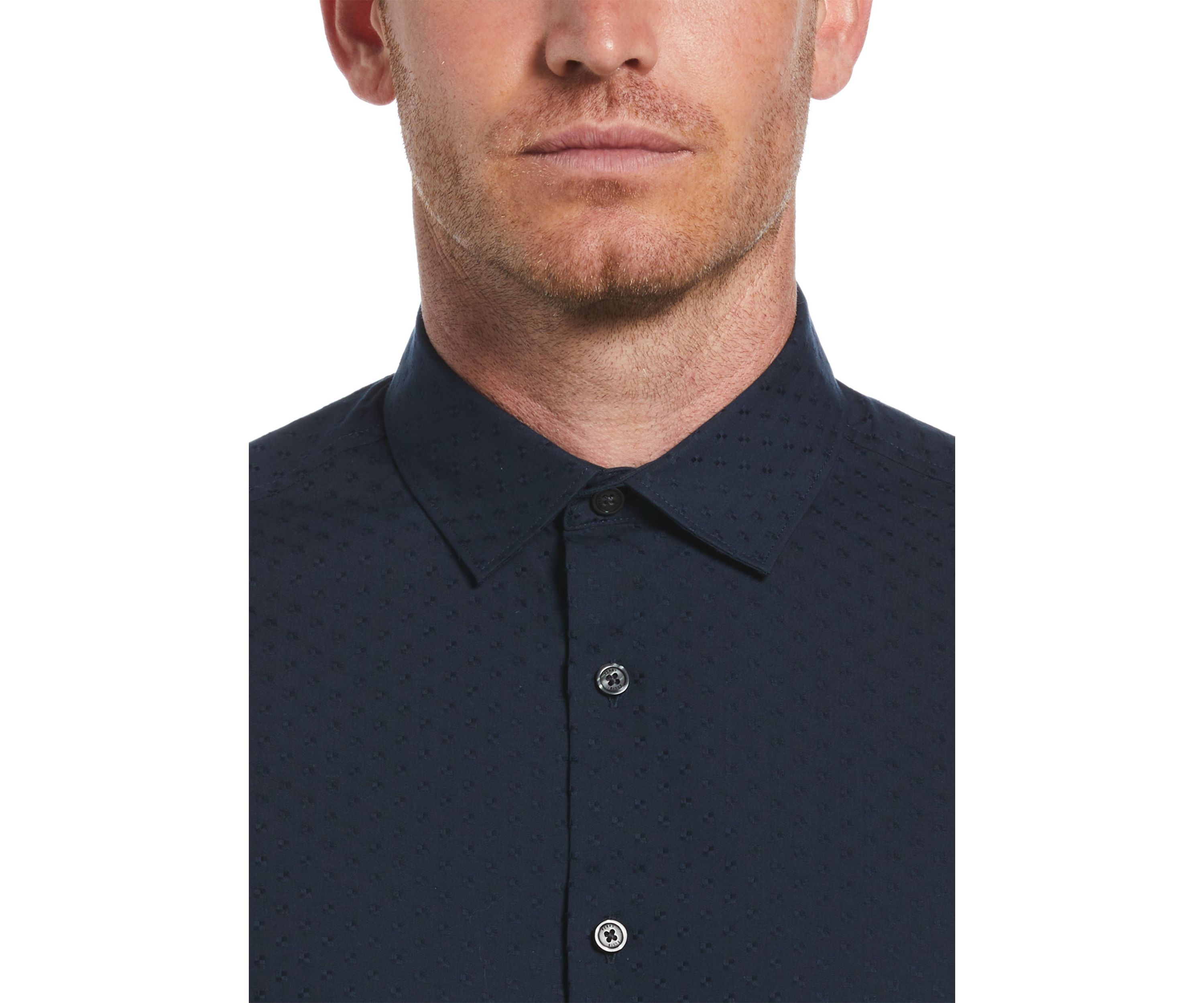 Mens Solid Dobby Shirt
