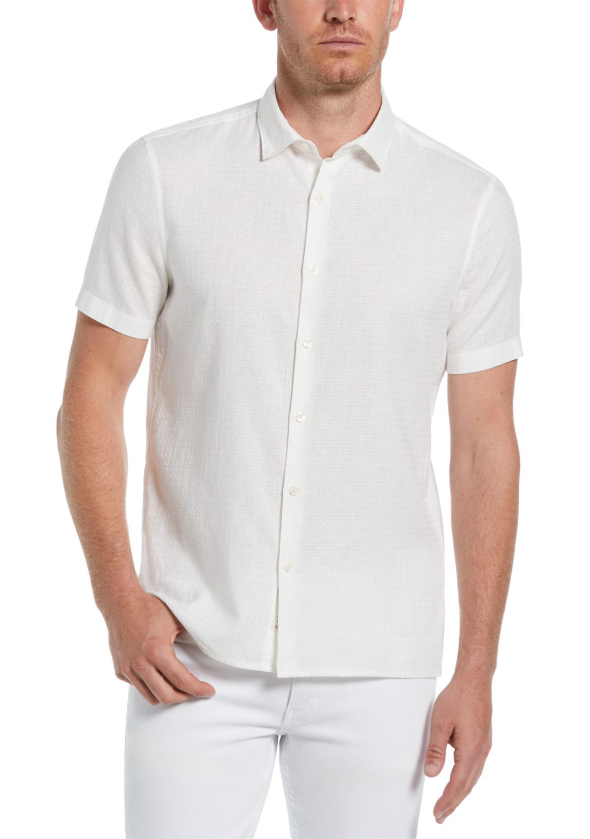 Mens Untucked Dobby Shirt