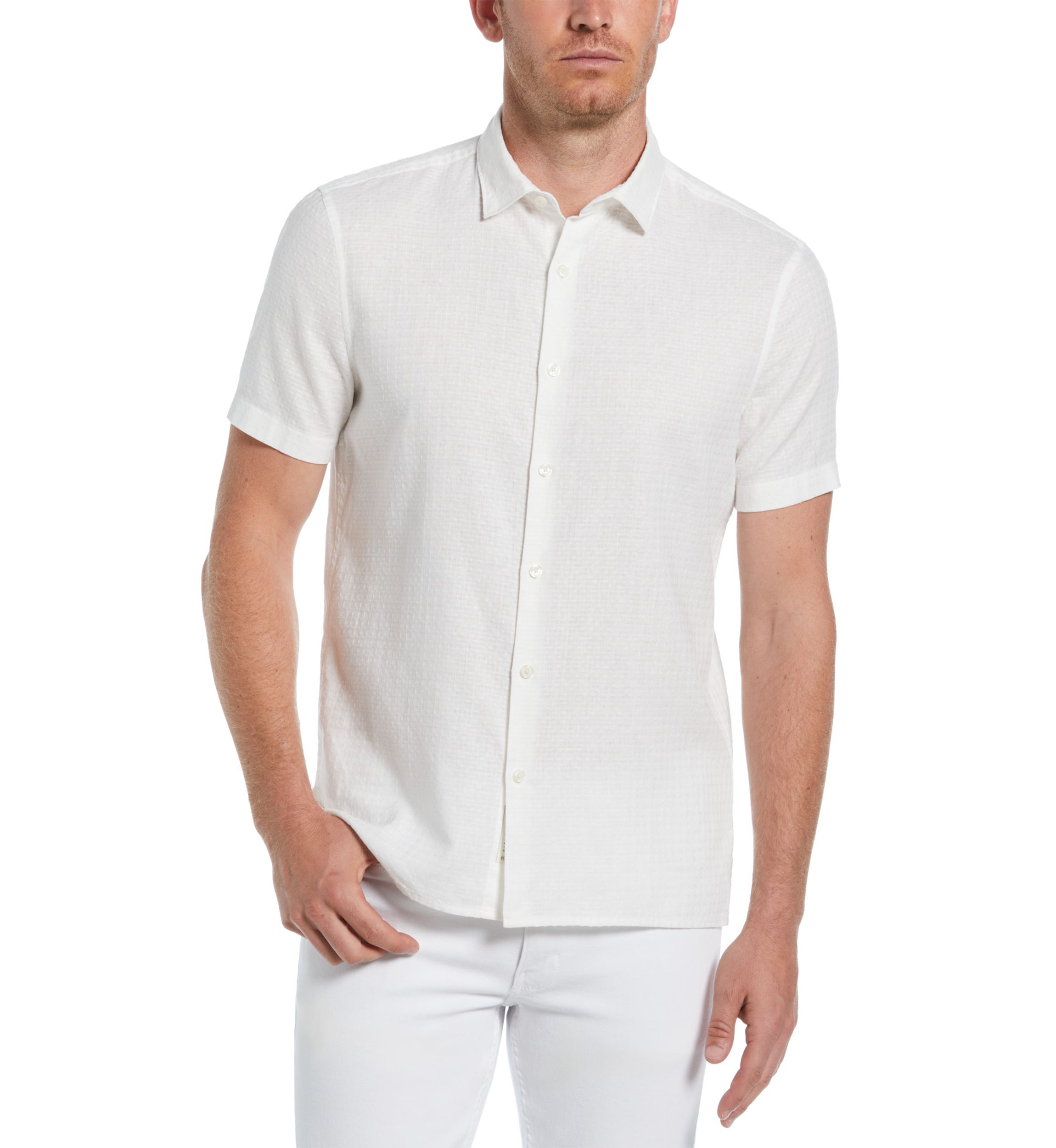 Mens Untucked Dobby Shirt