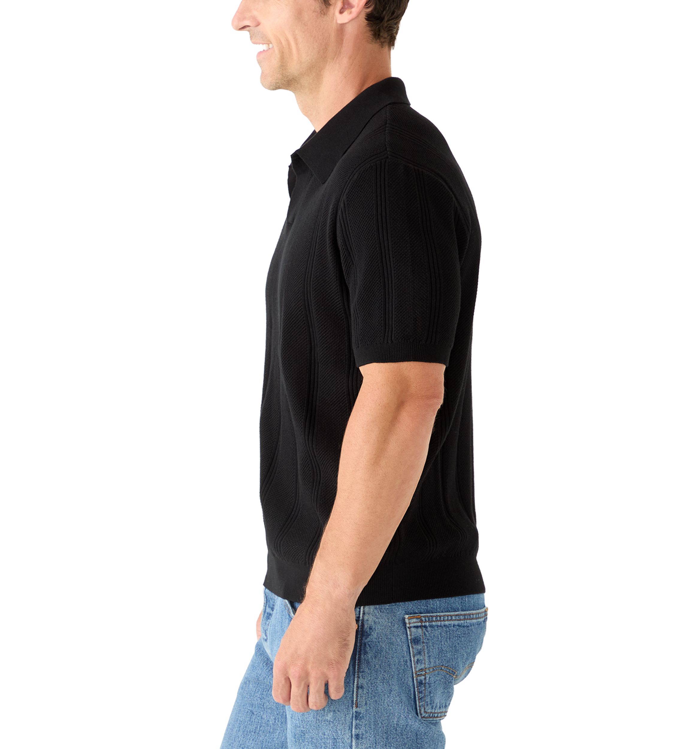 Perry Ellis® Men's Short Sleeve Johnny Collar Sweater | Belk