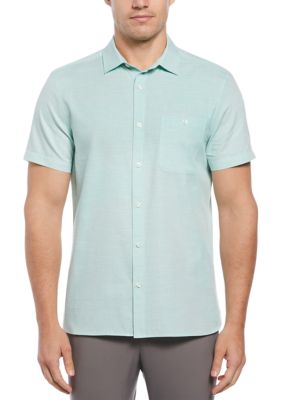 Perry Ellis® Short Sleeve Solid Voile Woven Shirt | belk