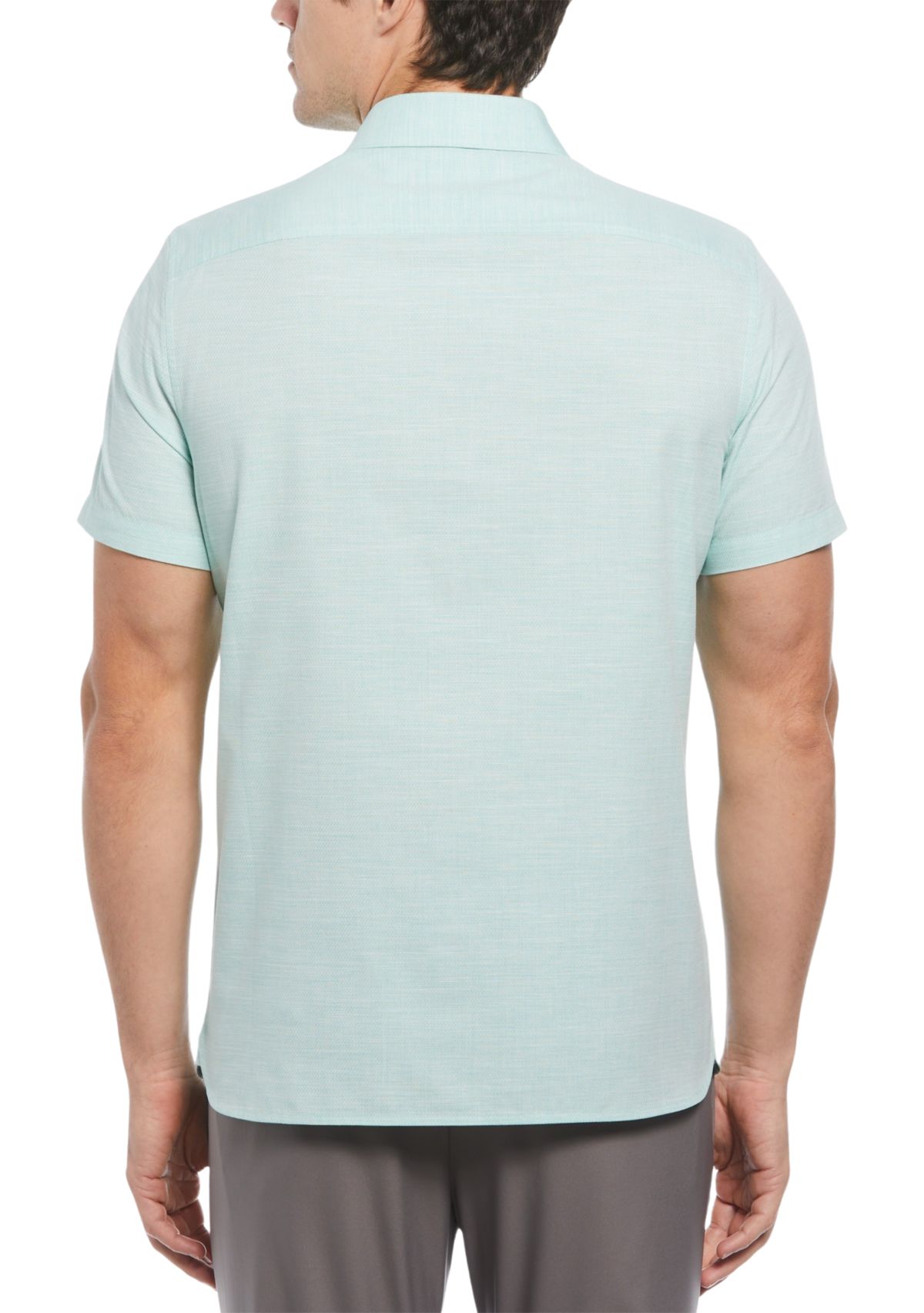 Short Sleeve Solid Voile Woven Shirt 