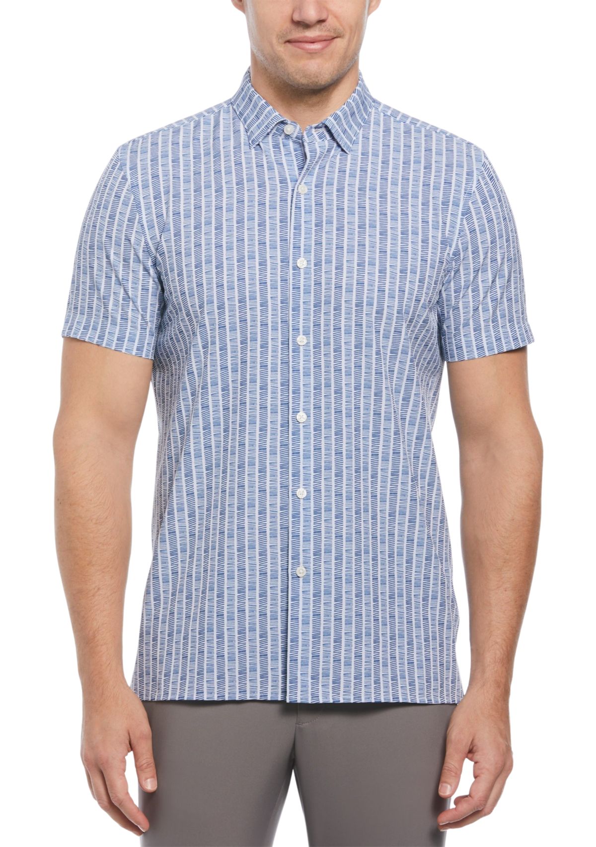 Mens Printed Button Down Shirt