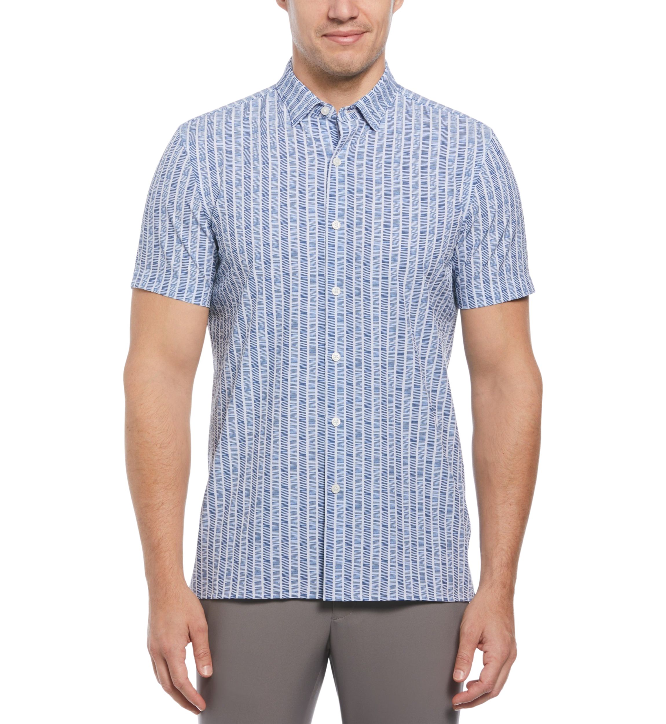 Mens Printed Button Down Shirt