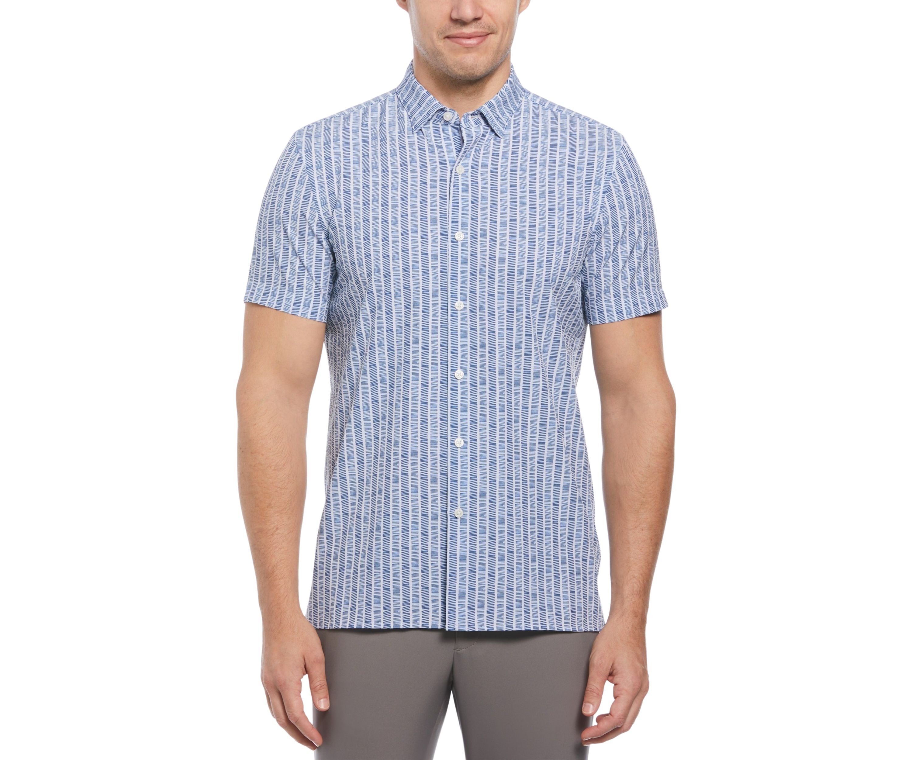Mens Printed Button Down Shirt