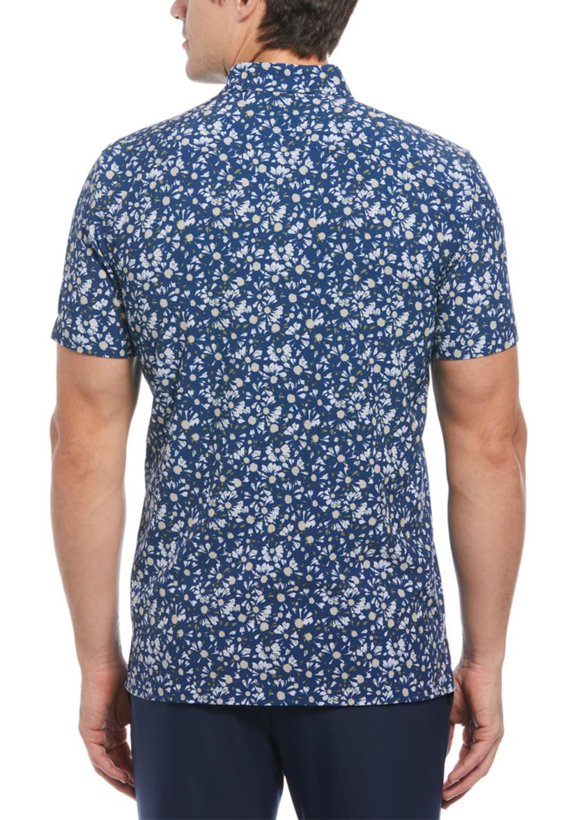 Mens Contrast Ditsy Floral Printed Shirt