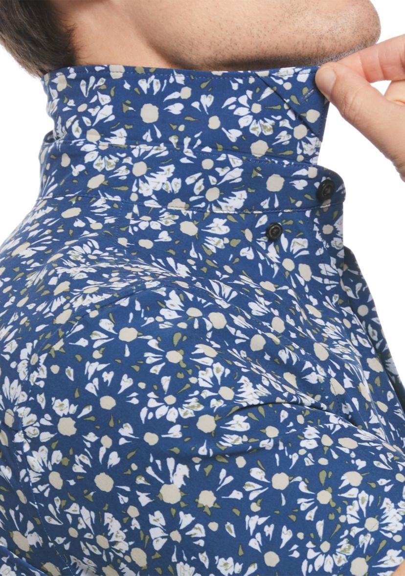 Mens Contrast Ditsy Floral Printed Shirt